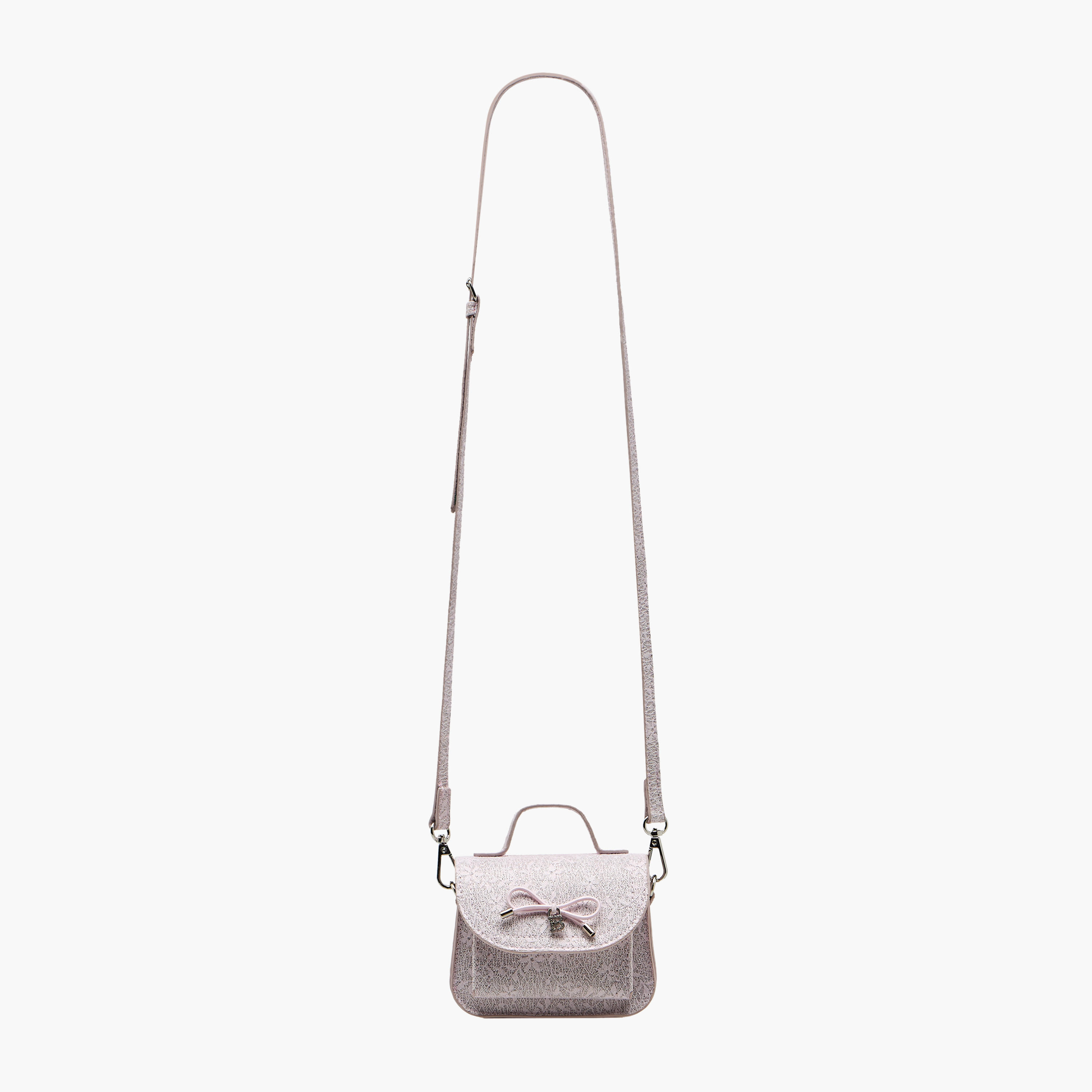 شنطة كروس بودي بزينة فيونكة وحزام قابل للفصل من فلورا بيلا-girls-accessories-bags-image-3