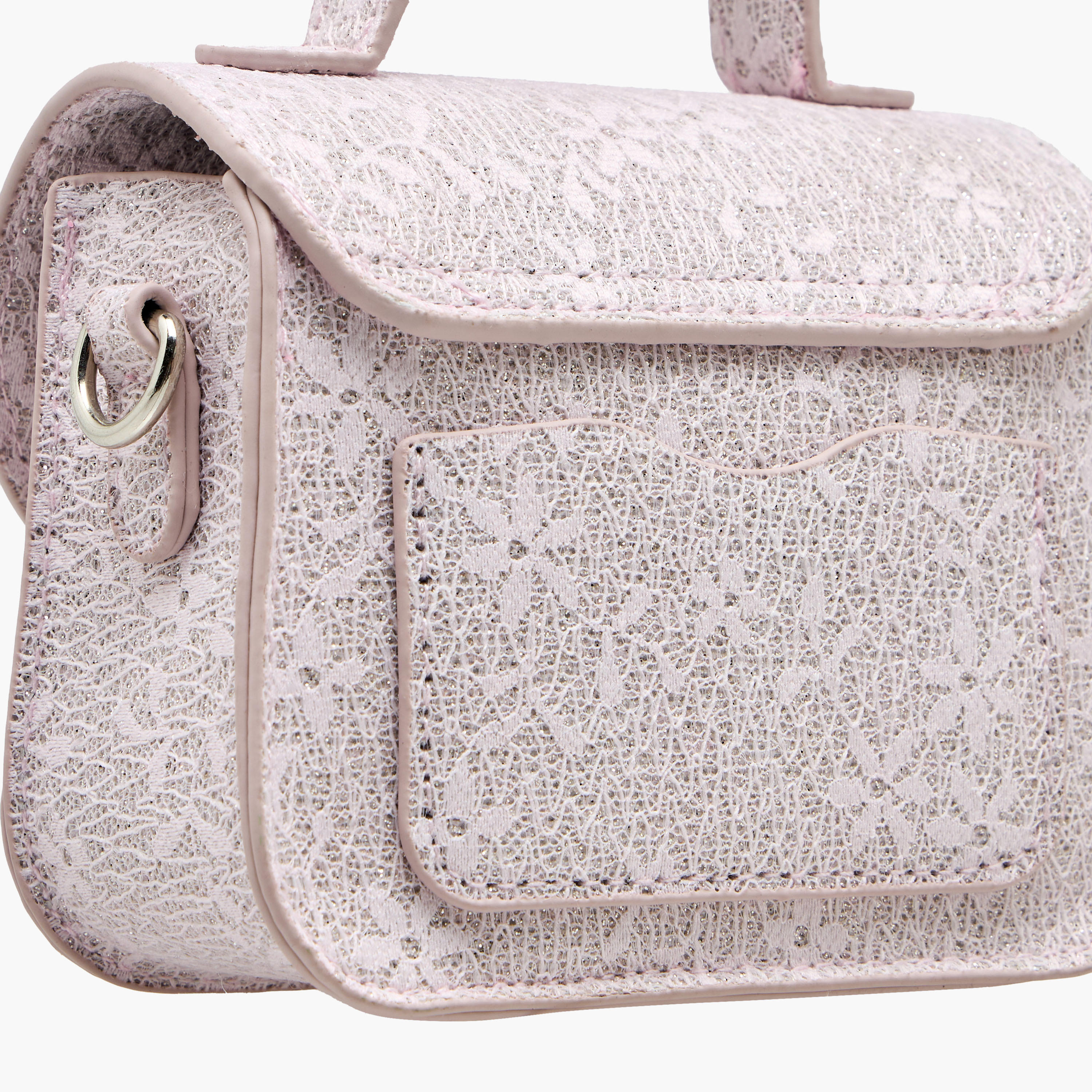 شنطة كروس بودي بزينة فيونكة وحزام قابل للفصل من فلورا بيلا-girls-accessories-bags-image-6