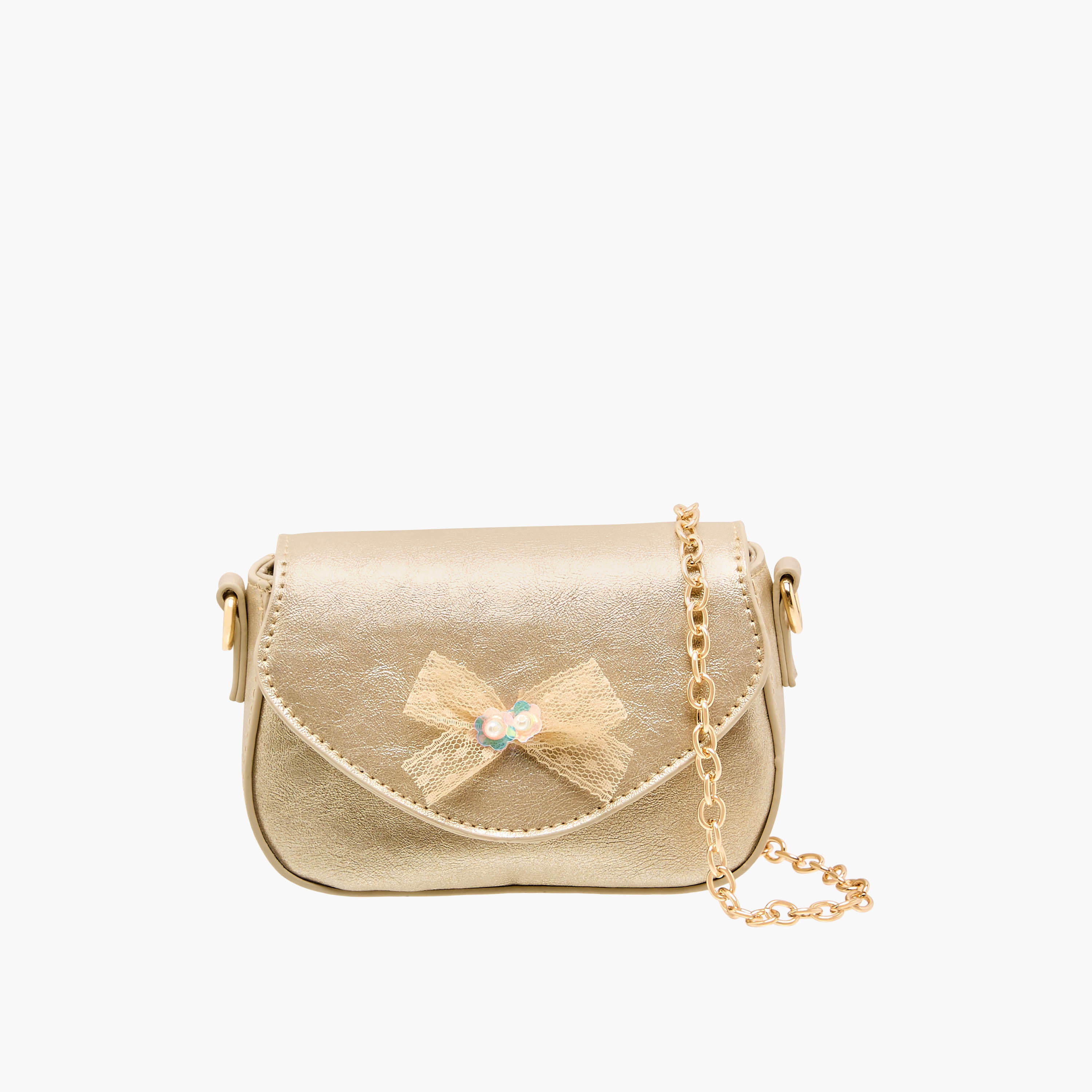 Flora Bella Bow Embellished Crossbody Bag with Chain Strap-girls-accessories-bags-image-1