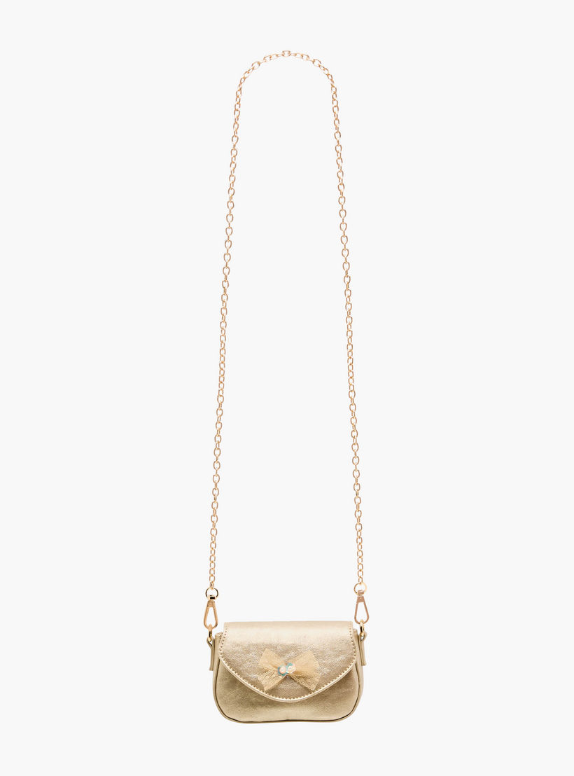 Flora Bella Bow Embellished Crossbody Bag with Chain Strap-girls-accessories-bags-image-3