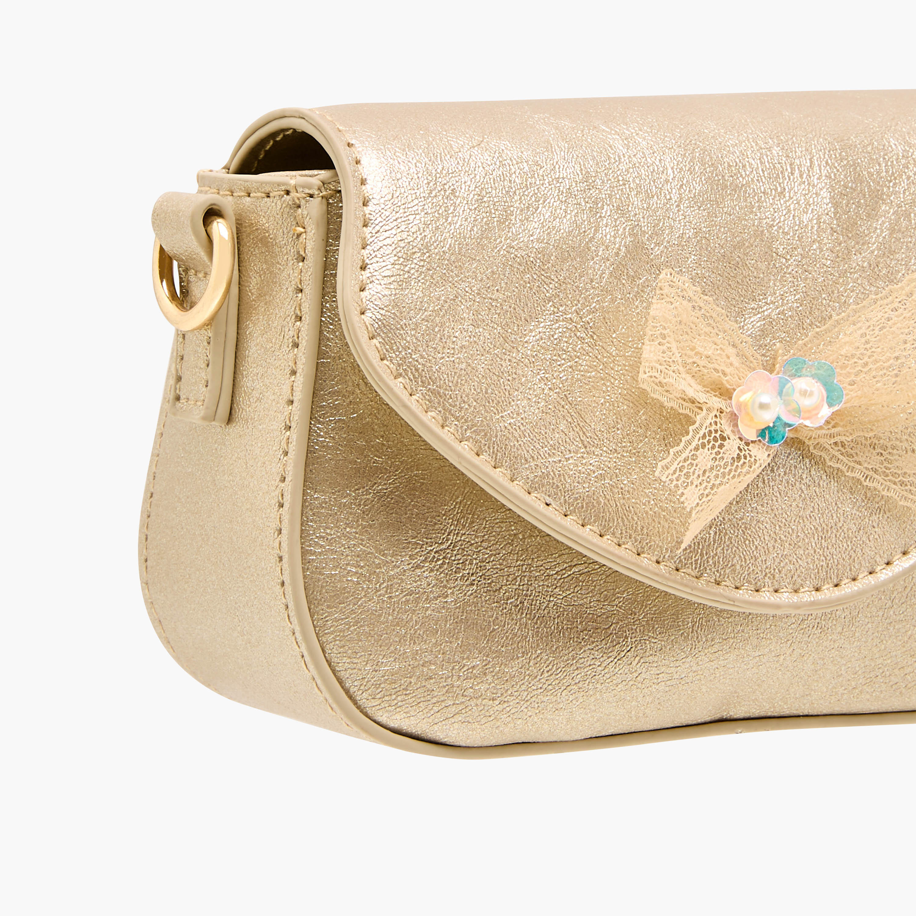 Flora Bella Bow Embellished Crossbody Bag with Chain Strap-girls-accessories-bags-image-5