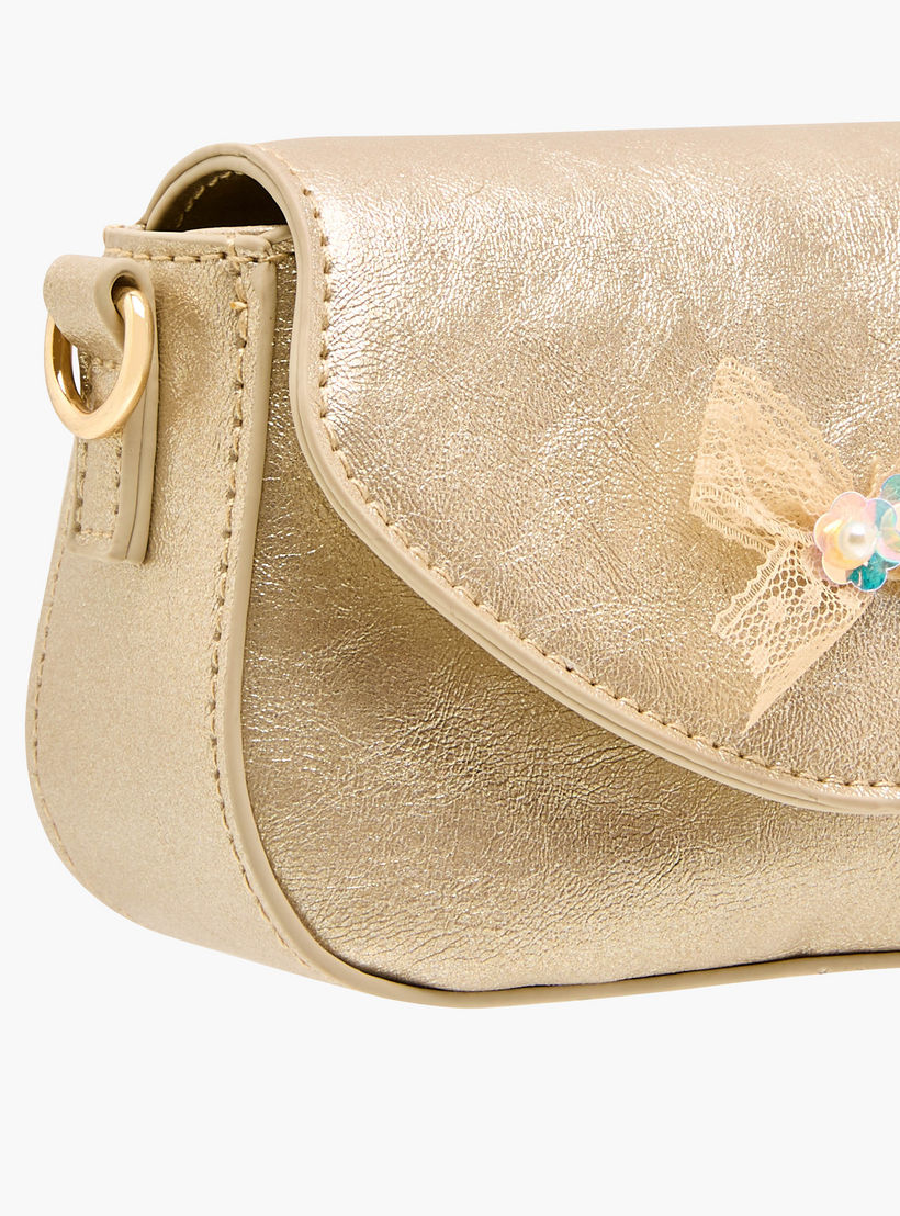 Flora Bella Bow Embellished Crossbody Bag with Chain Strap-girls-accessories-bags-image-5