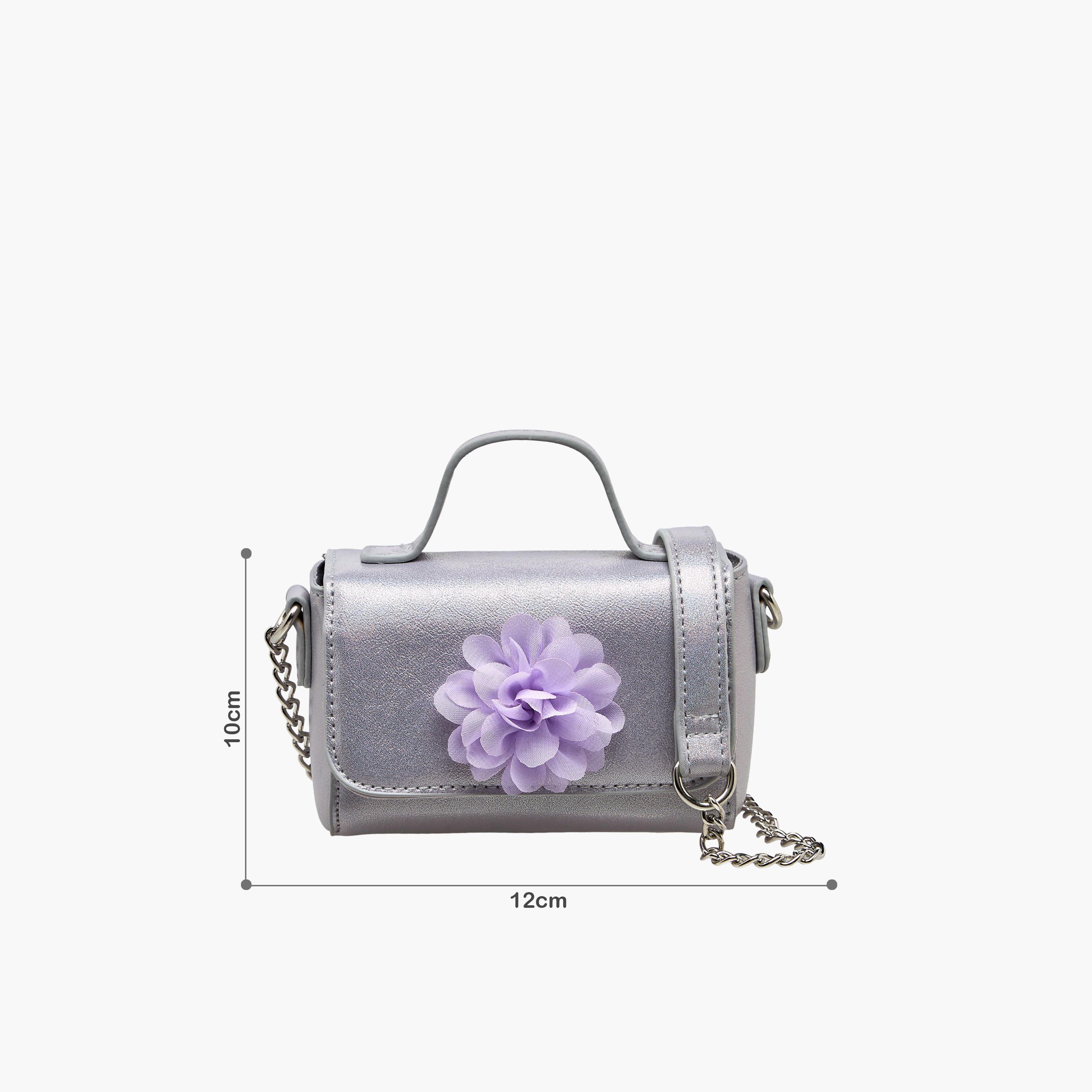 Flora Bella Floral Accent Crossbody Bag with Chain Strap-girls-accessories-bags-image-2