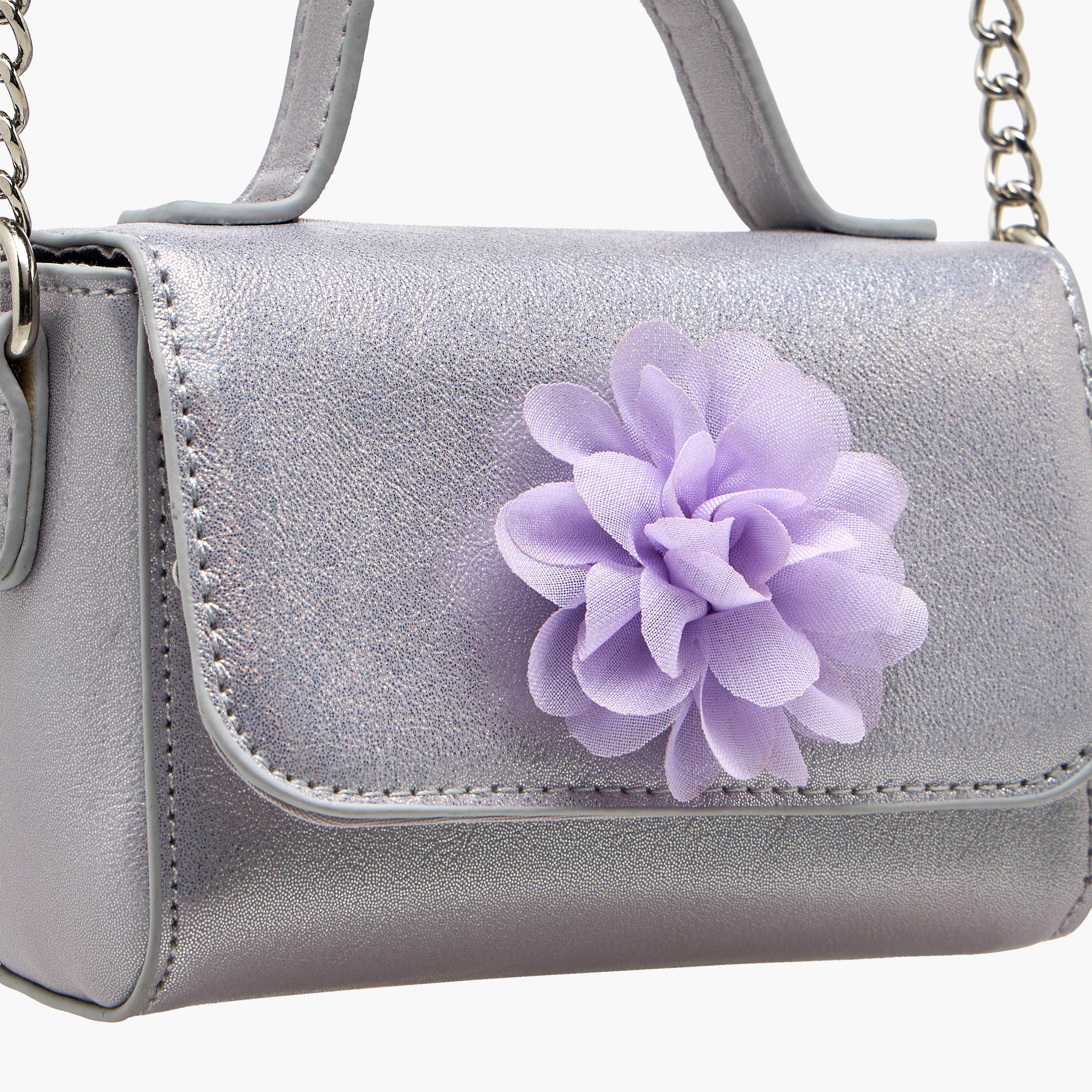 Flora Bella Floral Accent Crossbody Bag with Chain Strap-girls-accessories-bags-image-5