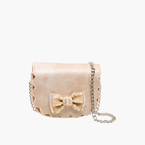 شنطة كروس بودي بحواف مموجة وحزام سلسلة من فلورا بيلا-girls-accessories-image-1