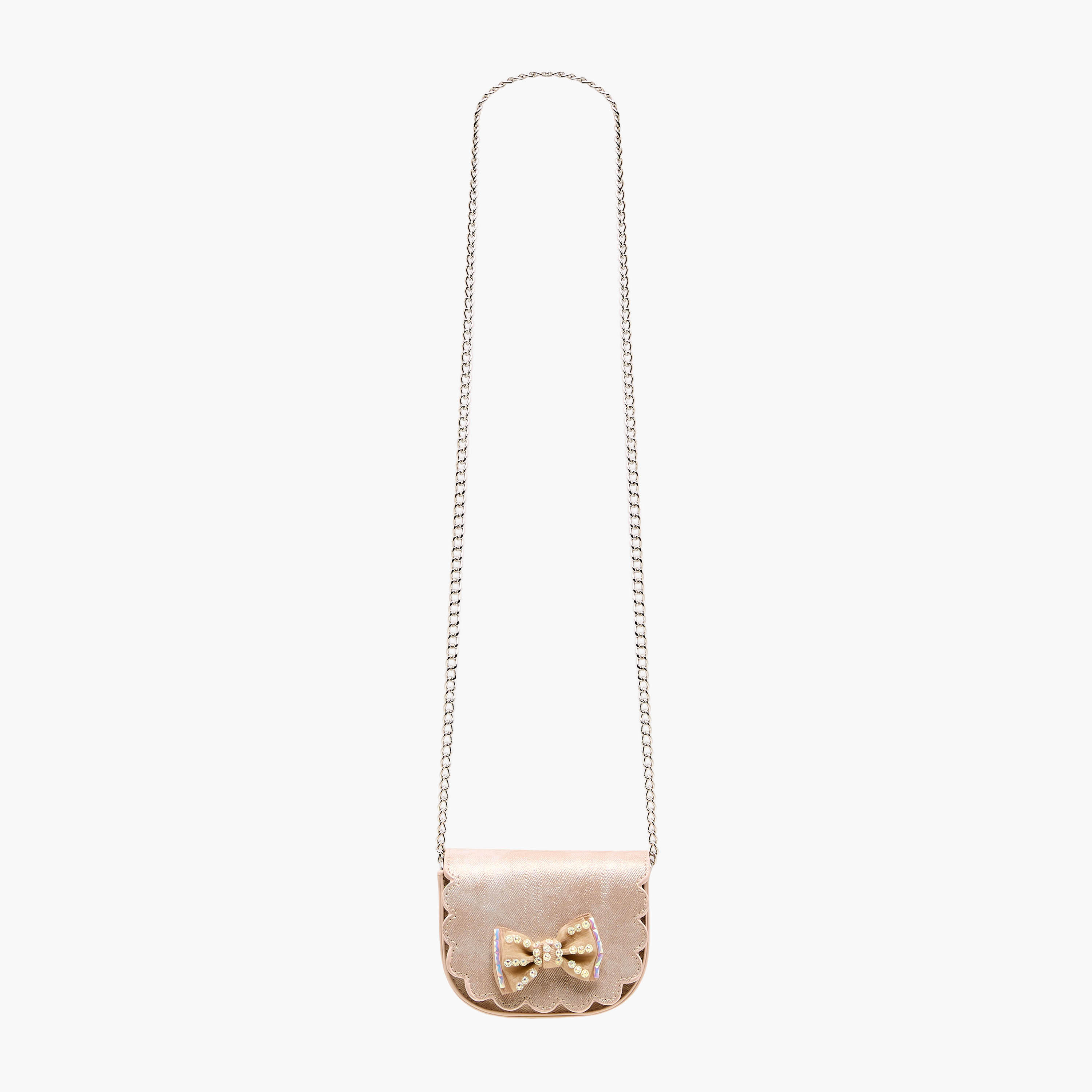 شنطة كروس بودي بحواف مموجة وحزام سلسلة من فلورا بيلا-girls-accessories-bags-image-3