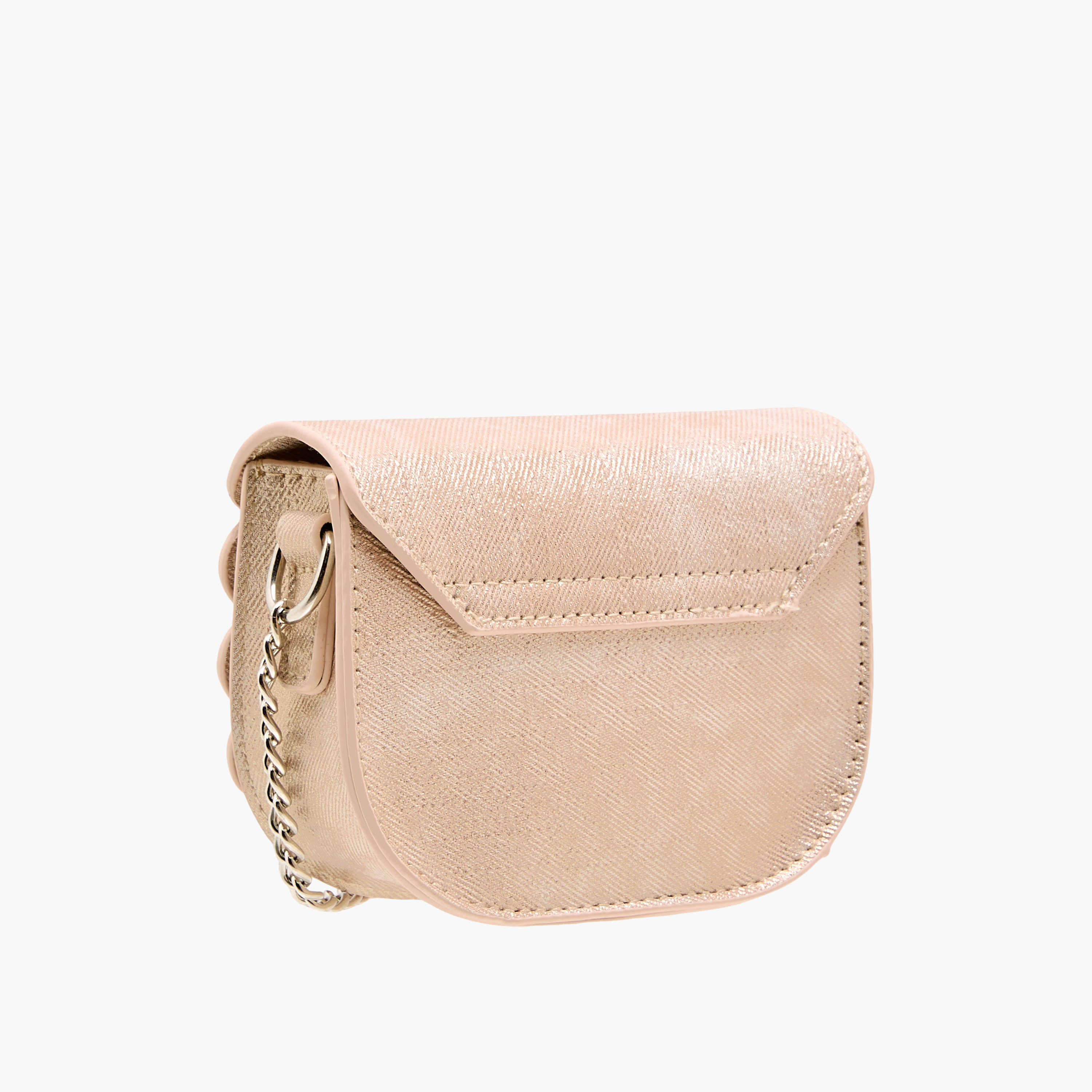 شنطة كروس بودي بحواف مموجة وحزام سلسلة من فلورا بيلا-girls-accessories-bags-image-4