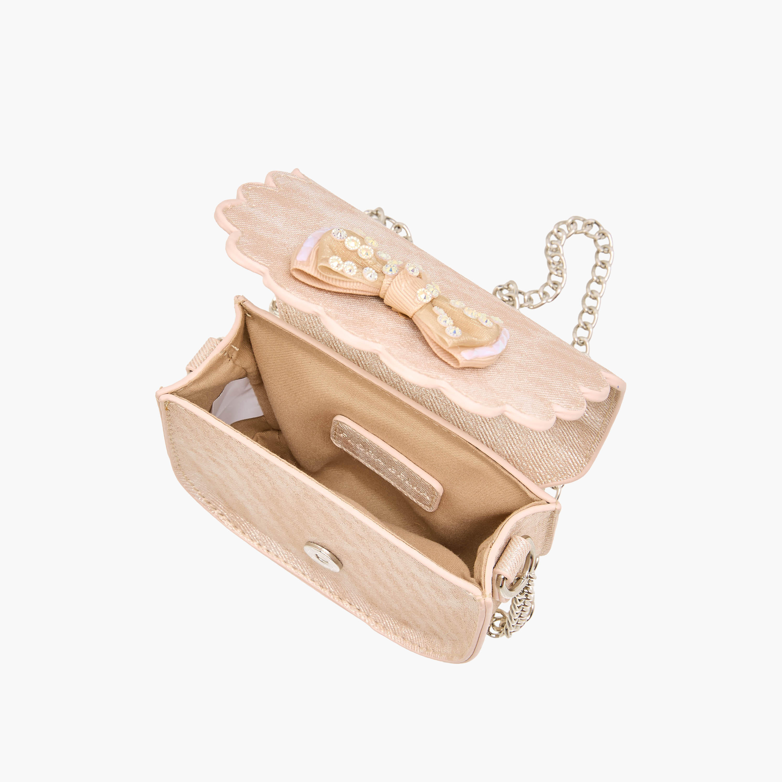 شنطة كروس بودي بحواف مموجة وحزام سلسلة من فلورا بيلا-girls-accessories-bags-image-8
