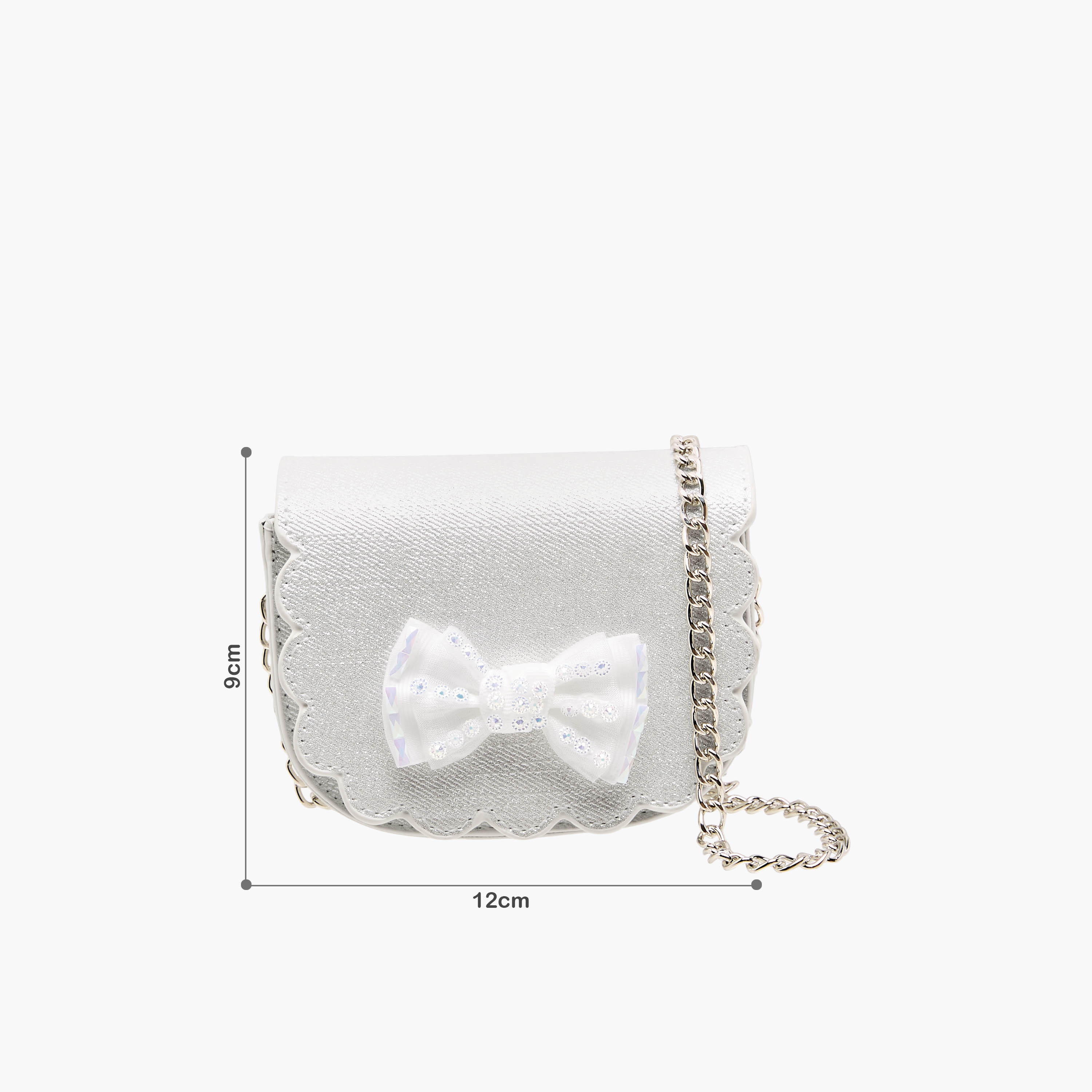 شنطة كروس بودي بحواف مموجة وحزام سلسلة من فلورا بيلا-girls-accessories-bags-image-2