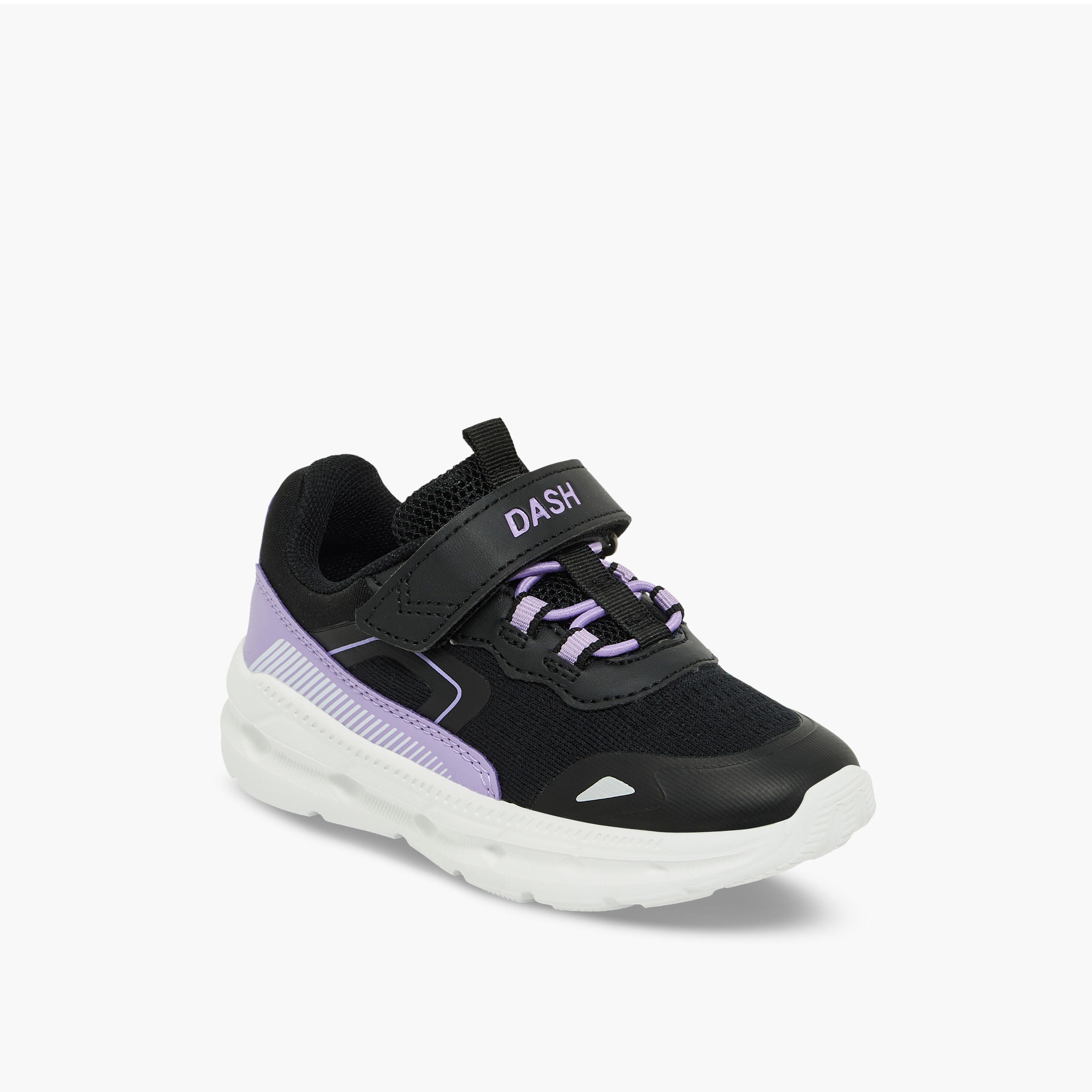 Dash Girls Colourblock Hook & Loop Sports Shoes-girls-shoes-sneakers-image-2