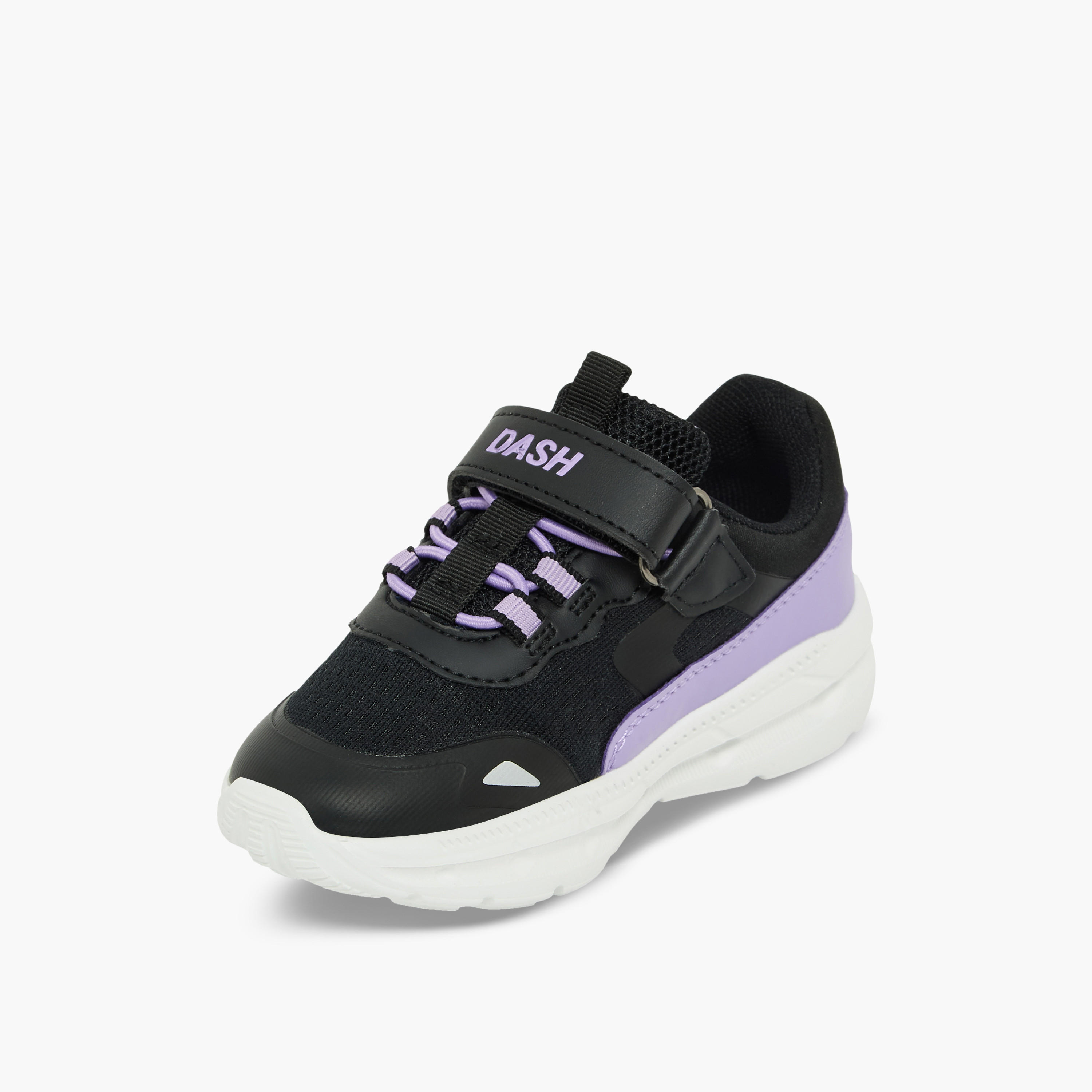 Dash Girls Colourblock Hook & Loop Sports Shoes-girls-shoes-sneakers-image-4