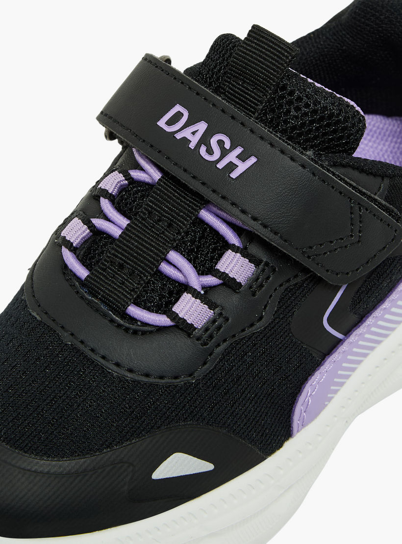 Dash Girls Colourblock Hook & Loop Sports Shoes-girls-shoes-sneakers-image-7
