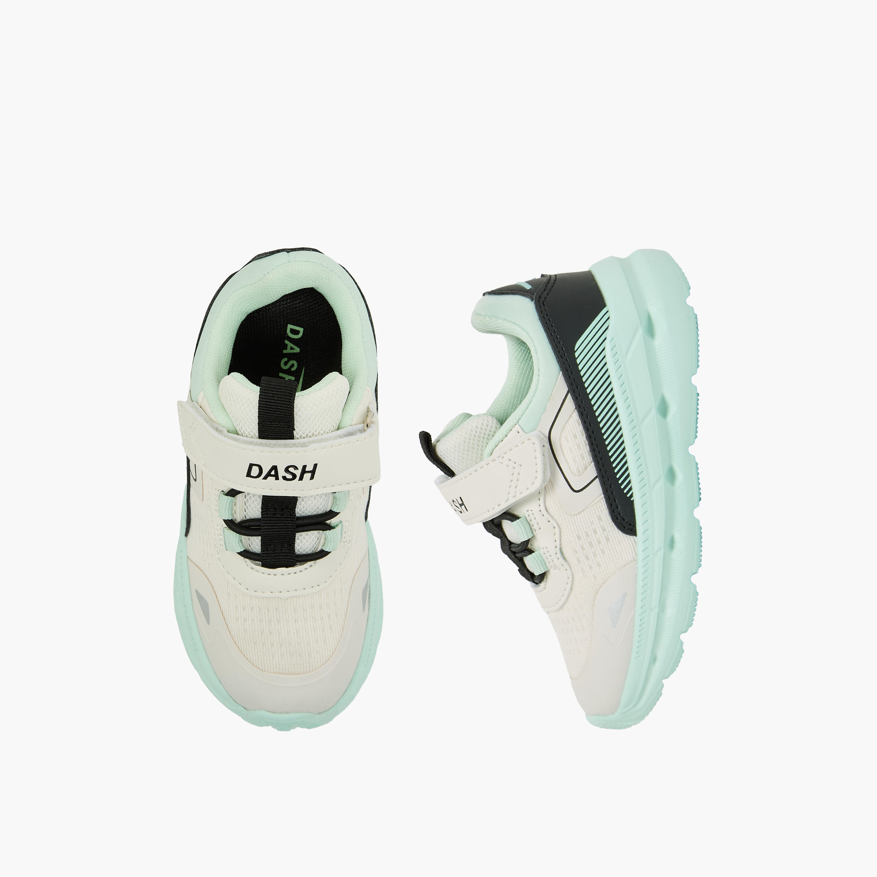 حذاء رياضي بشريط لاصق وقوالب ملونة للبنات من داش-girls-shoes-sneakers-image-1
