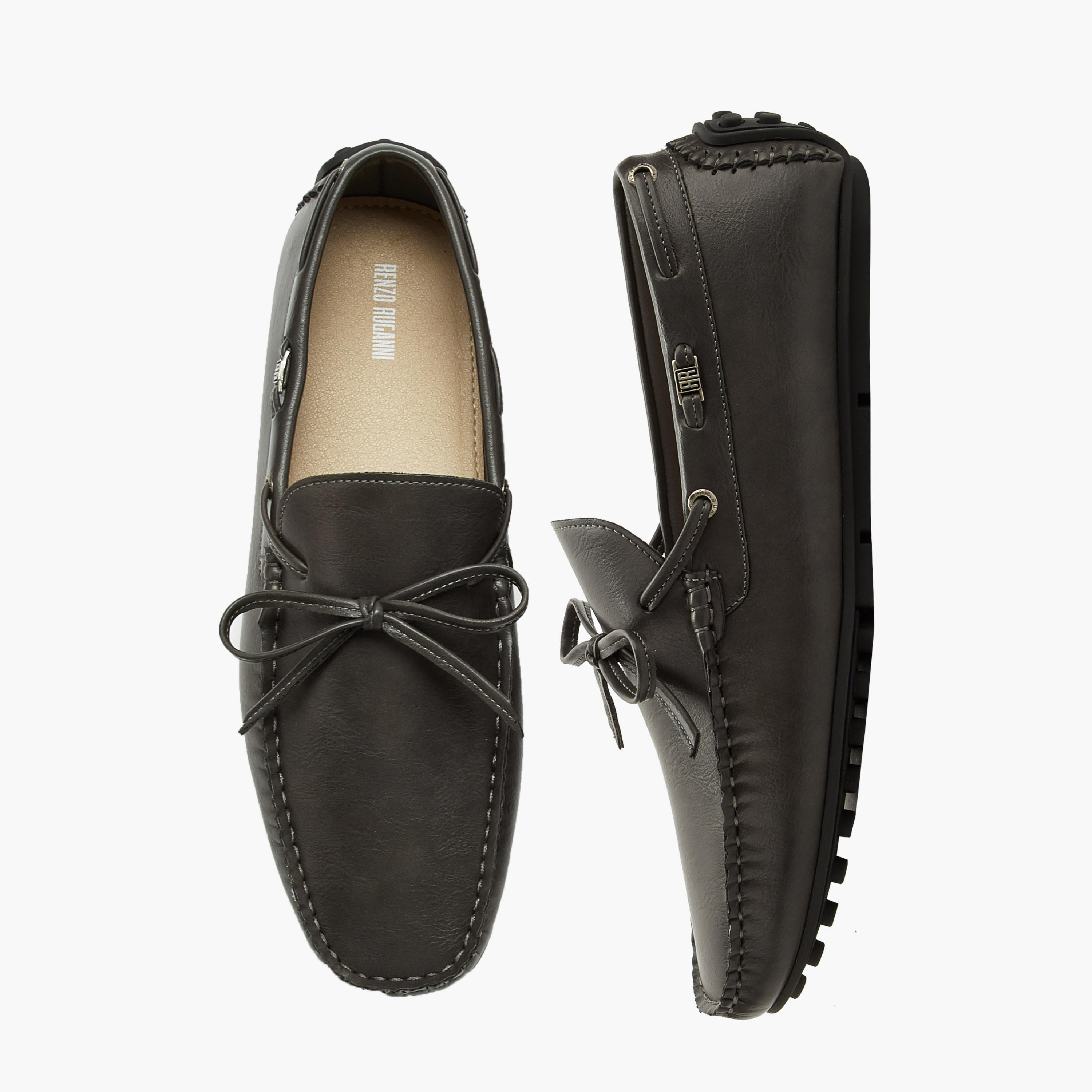 حذاء موكاسين سهل الارتداء بقصة فيونكة للرجال من رينزو روغاني-men-shoes-loafersandmoccasins-image-1