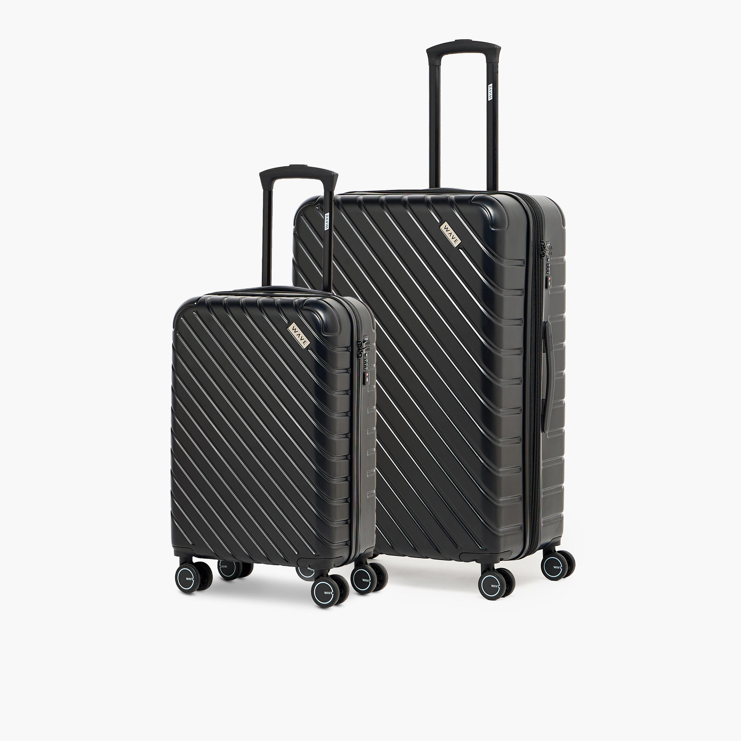 شنط سفر صلبة بارزة الملمس بمقبض قابل للسحب قطعتين من ويف-travel-luggagesandbags-luggage-image-1