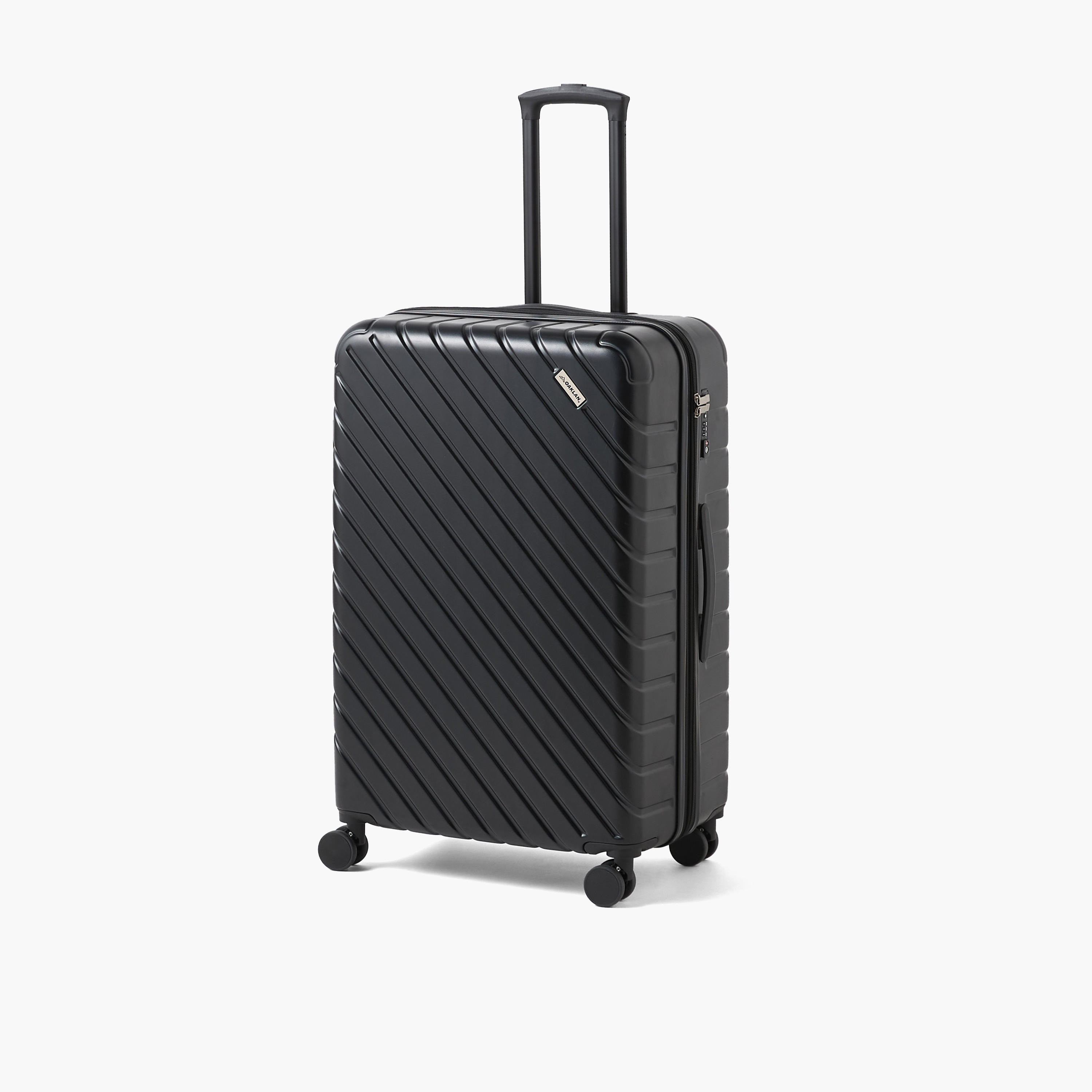 Oaklan by Shoexpress Textured Hardcase Luggage Trolley with Retractable Handle-travel-luggagesandbags-luggage-image-1