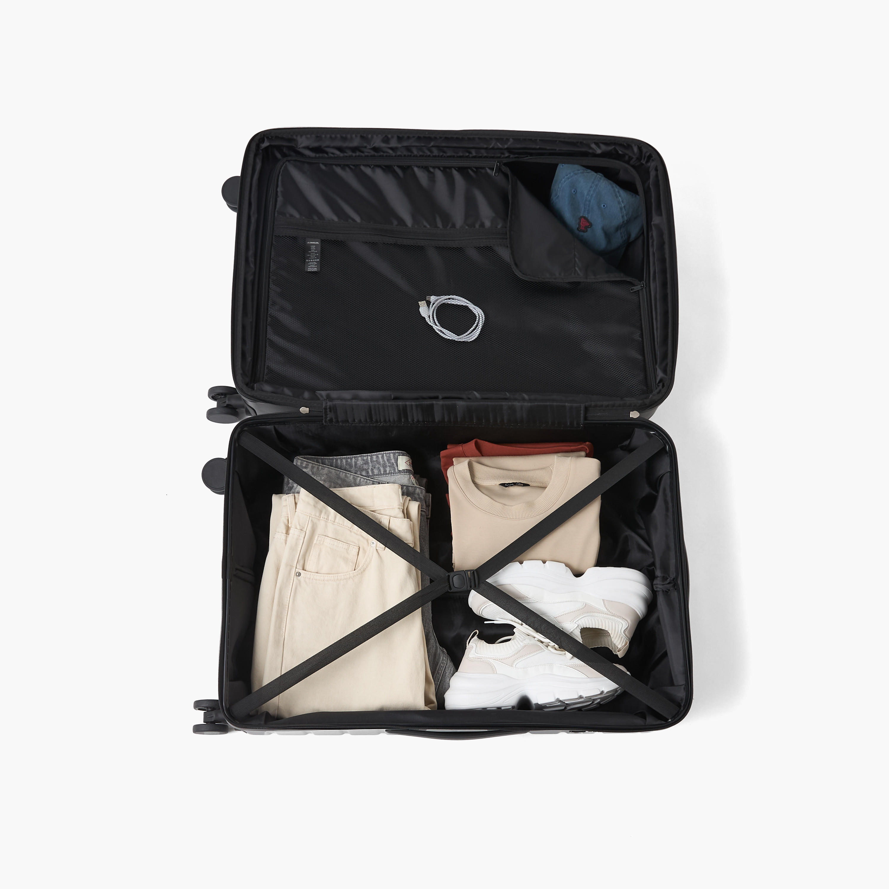 Oaklan by Shoexpress Textured Hardcase Luggage Trolley with Retractable Handle-travel-luggagesandbags-luggage-image-3