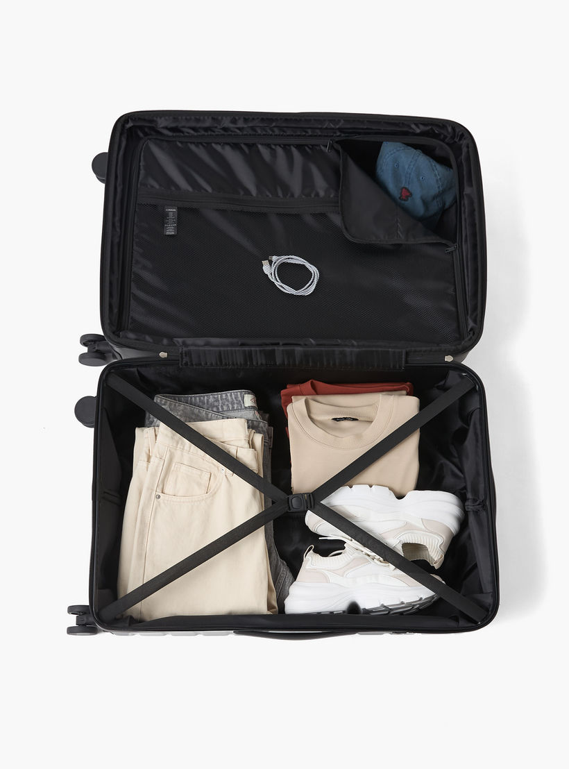 Oaklan by Shoexpress Textured Hardcase Luggage Trolley with Retractable Handle-travel-luggagesandbags-luggage-image-3