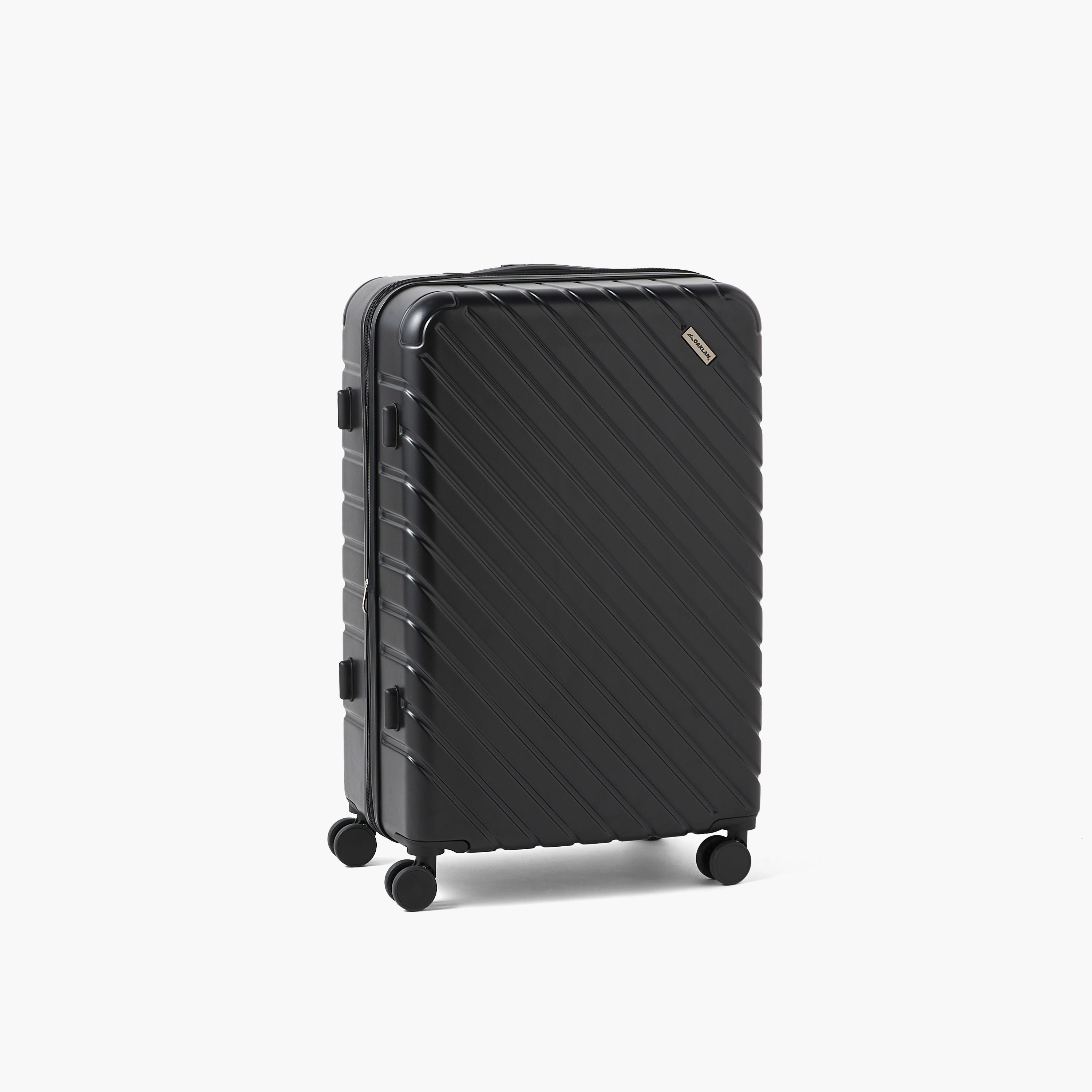 Oaklan by Shoexpress Textured Hardcase Luggage Trolley with Retractable Handle-travel-luggagesandbags-luggage-image-5