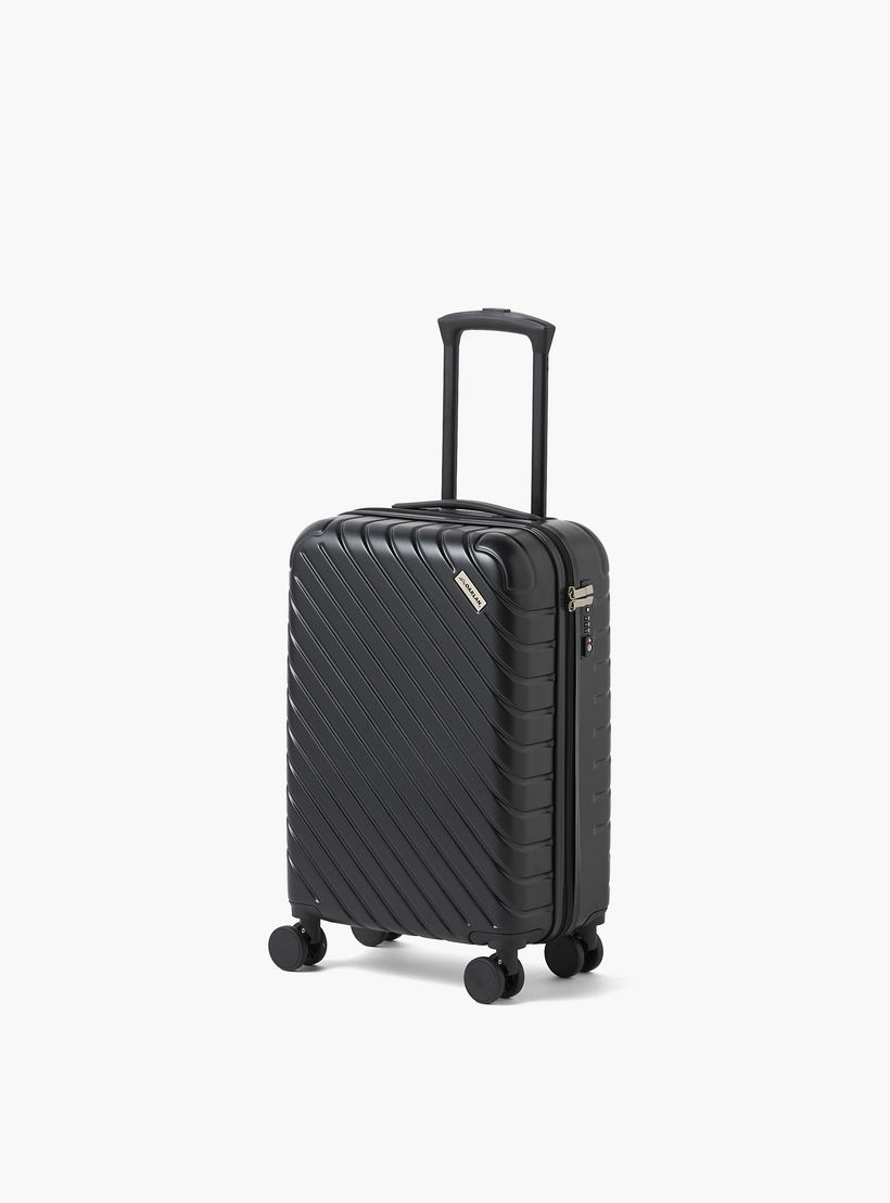 Oaklan by Shoexpress Textured Hardcase Luggage Trolley with Retractable Handle-travel-luggagesandbags-luggage-image-6
