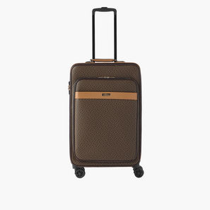 Celeste Monogram Print 4-Wheel Softcase Trolley Bag with Retractable Handle-travel-luggagesandbags-image-1