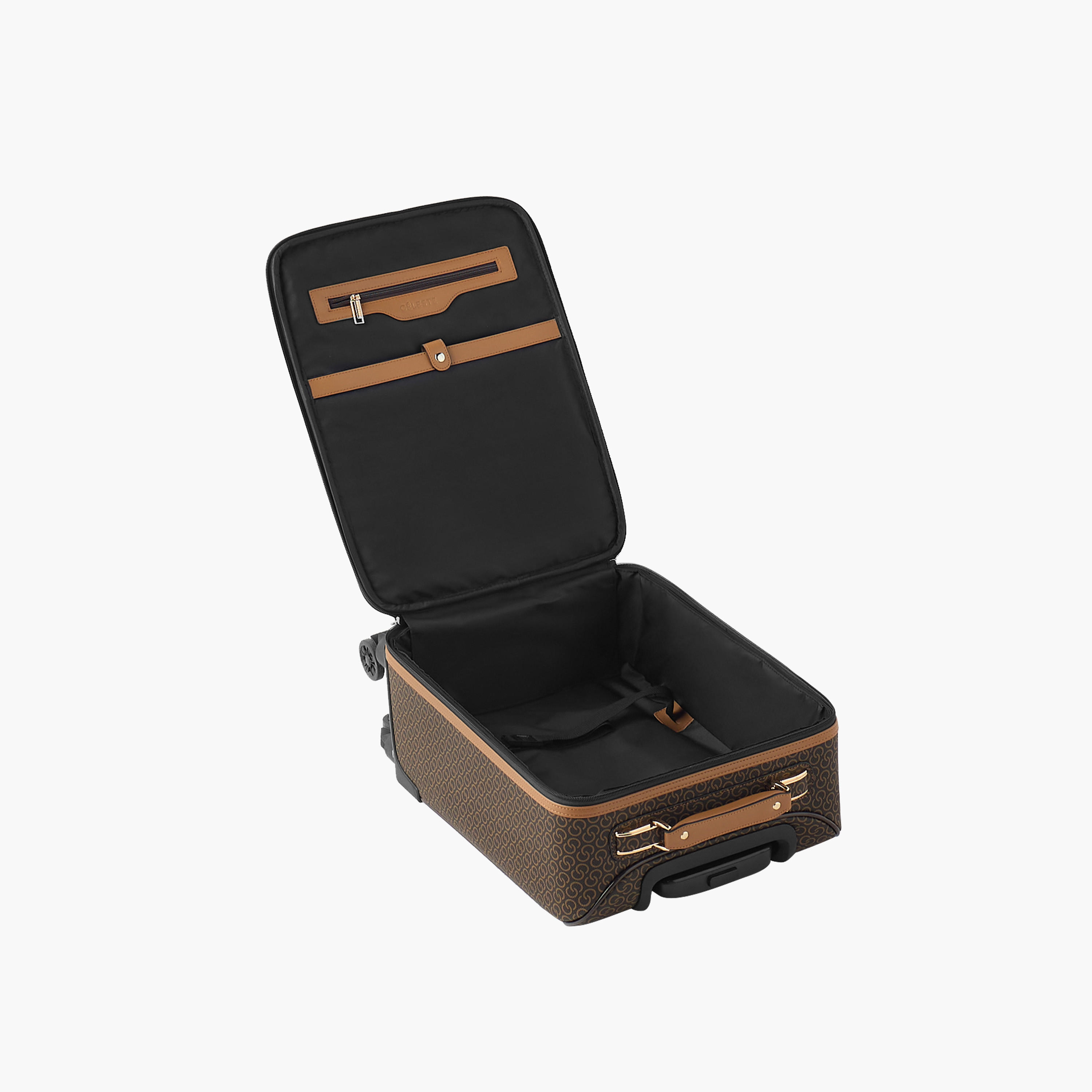 Celeste Monogram Print Softcase Trolley Bag with Retractable Handle-travel-luggagesandbags-luggage-image-4