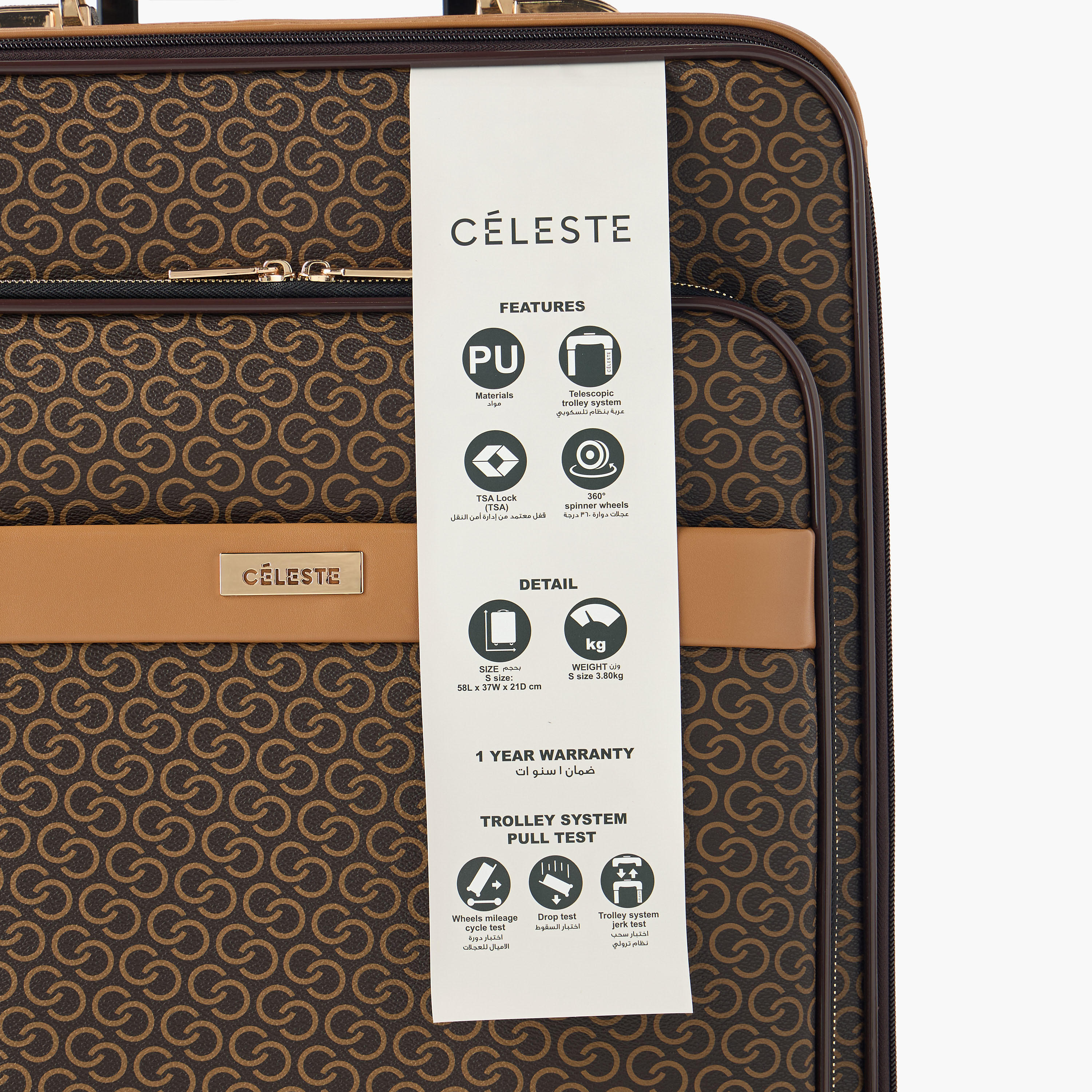 Celeste Monogram Print Softcase Trolley Bag with Retractable Handle-travel-luggagesandbags-luggage-image-7