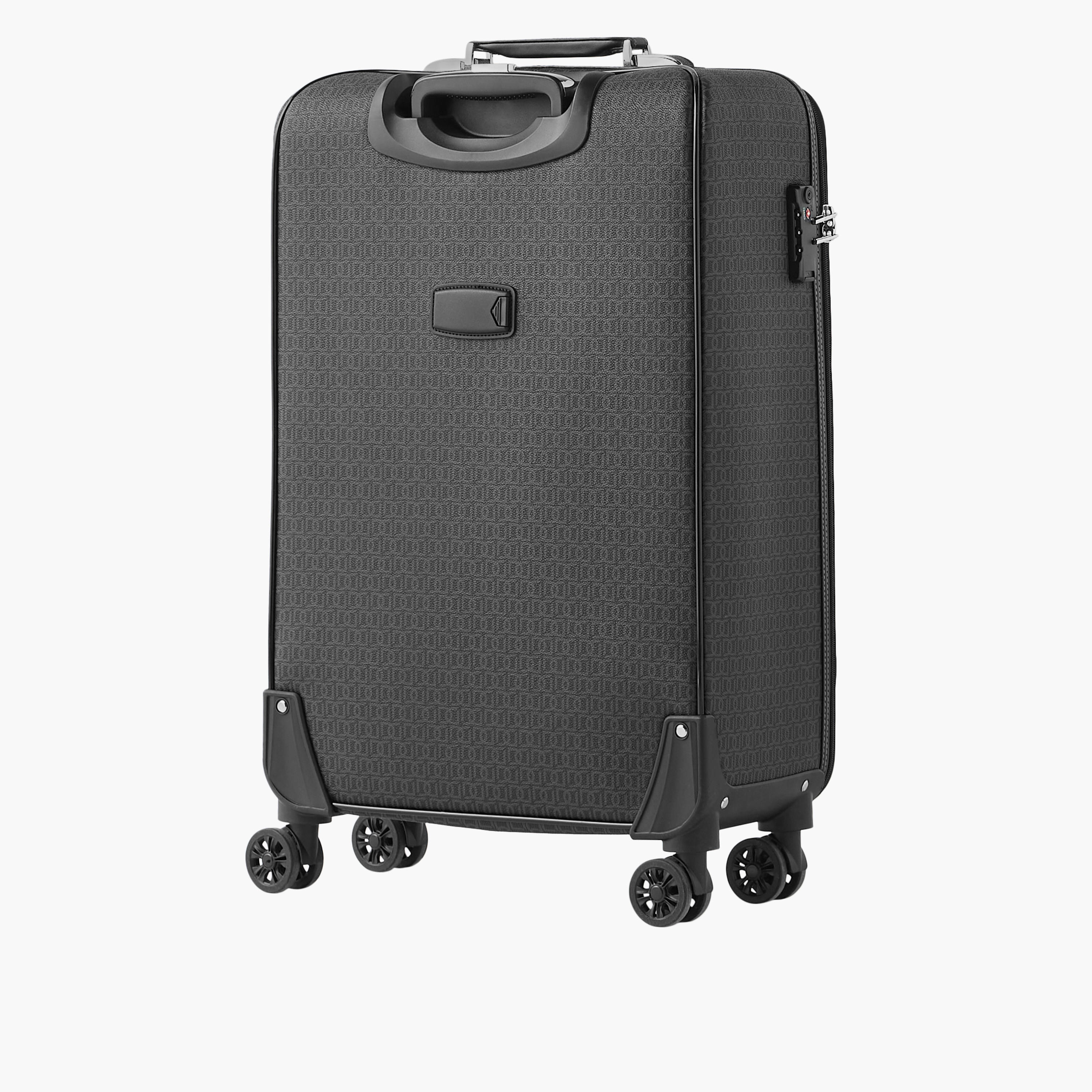 Duchini Monogram Print Softcase Trolley Bag with Retractable Handle-travel-luggagesandbags-luggage-image-3
