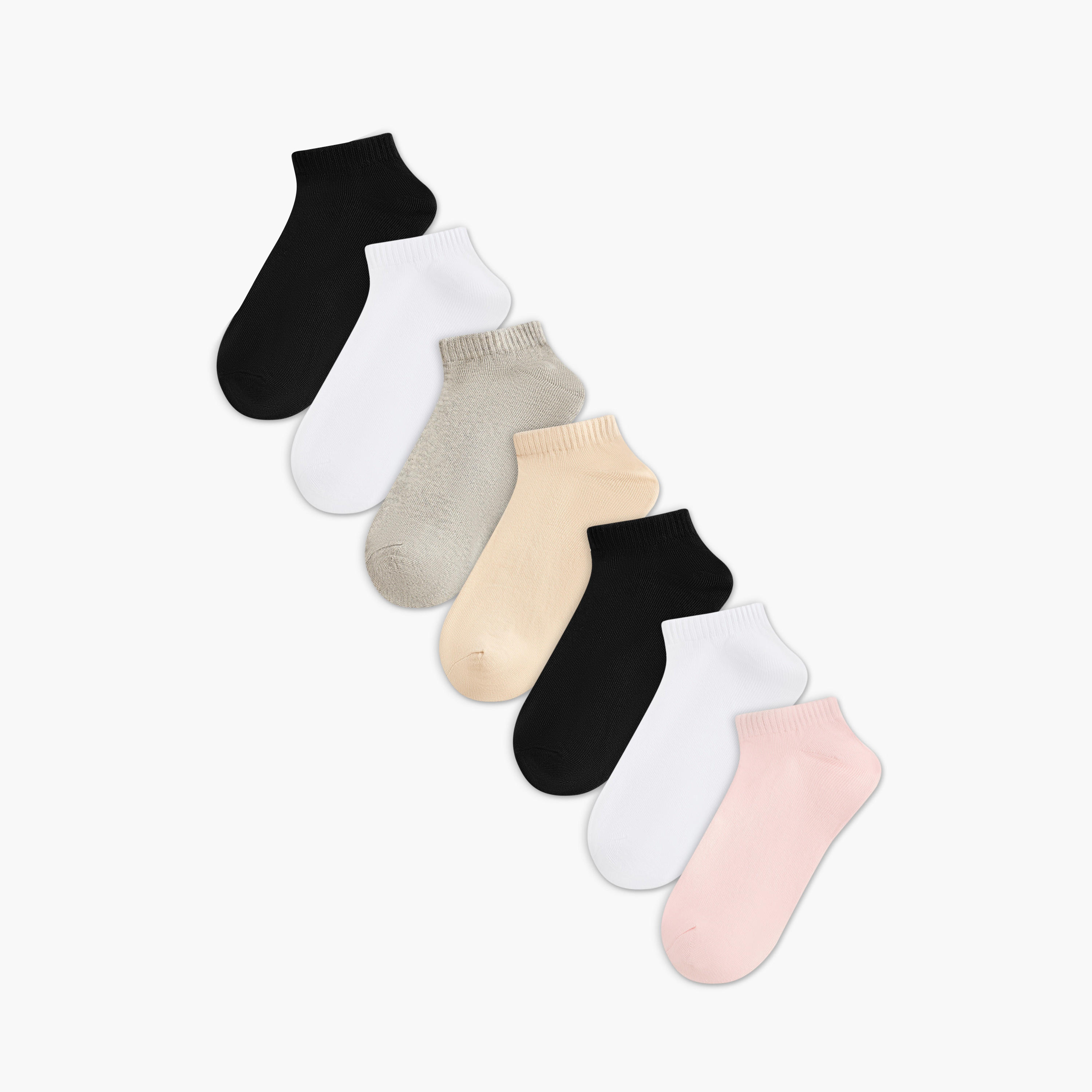 Flora Bella Pack of 7 Ankle Length Cotton Socks-women-socksandstockings-image-1