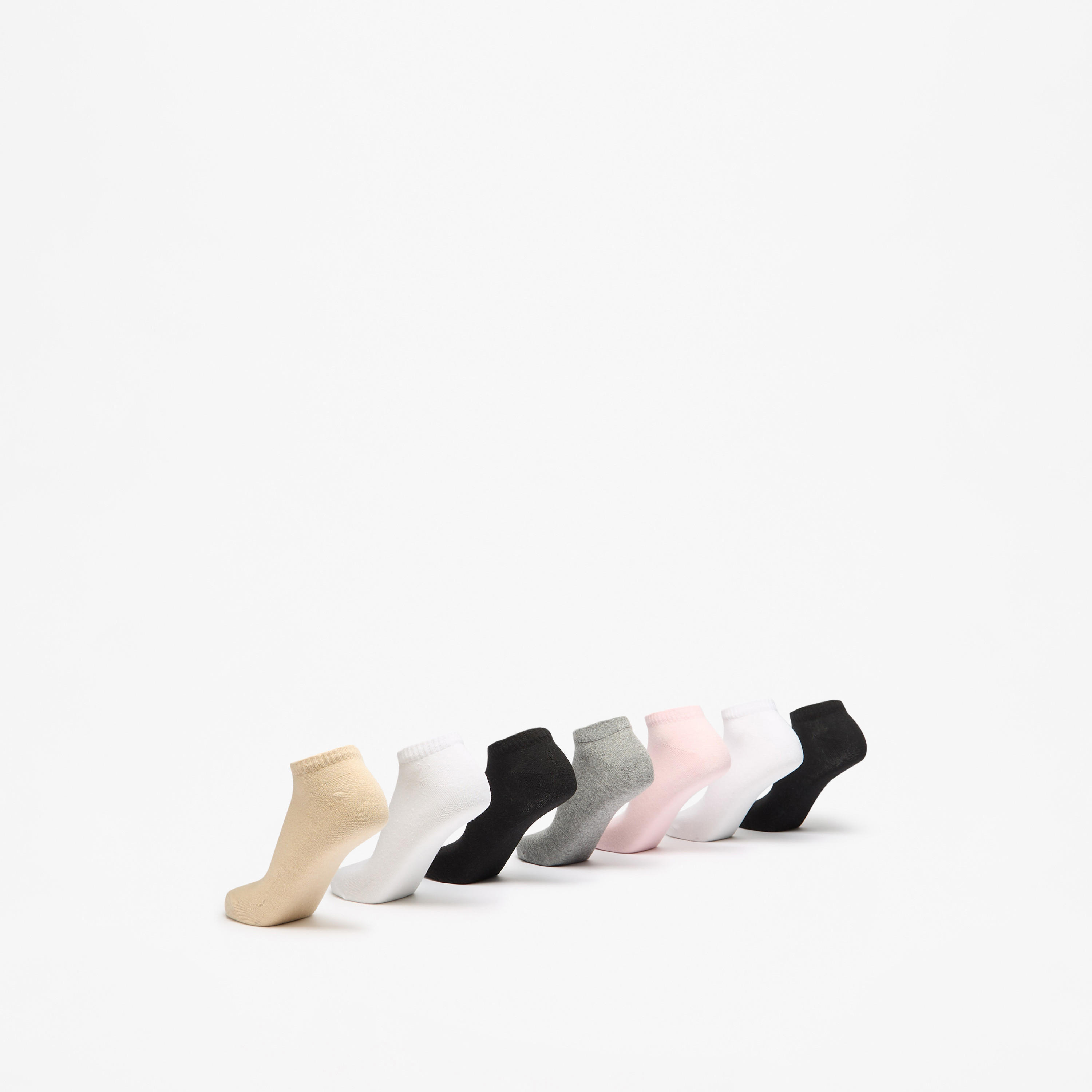 Flora Bella Flora Bella Solid Ankle Length Socks - Set of 7-women-socksandstockings-image-3