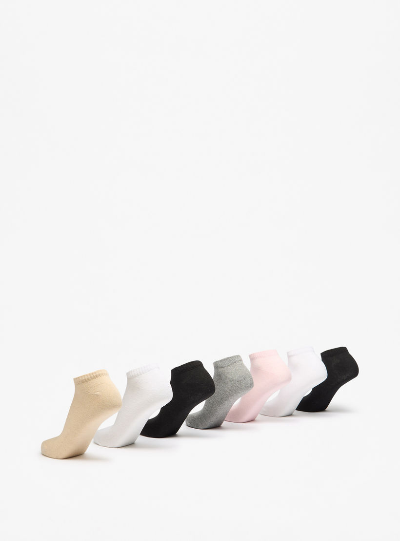Flora Bella Flora Bella Solid Ankle Length Socks - Set of 7-women-socksandstockings-image-3