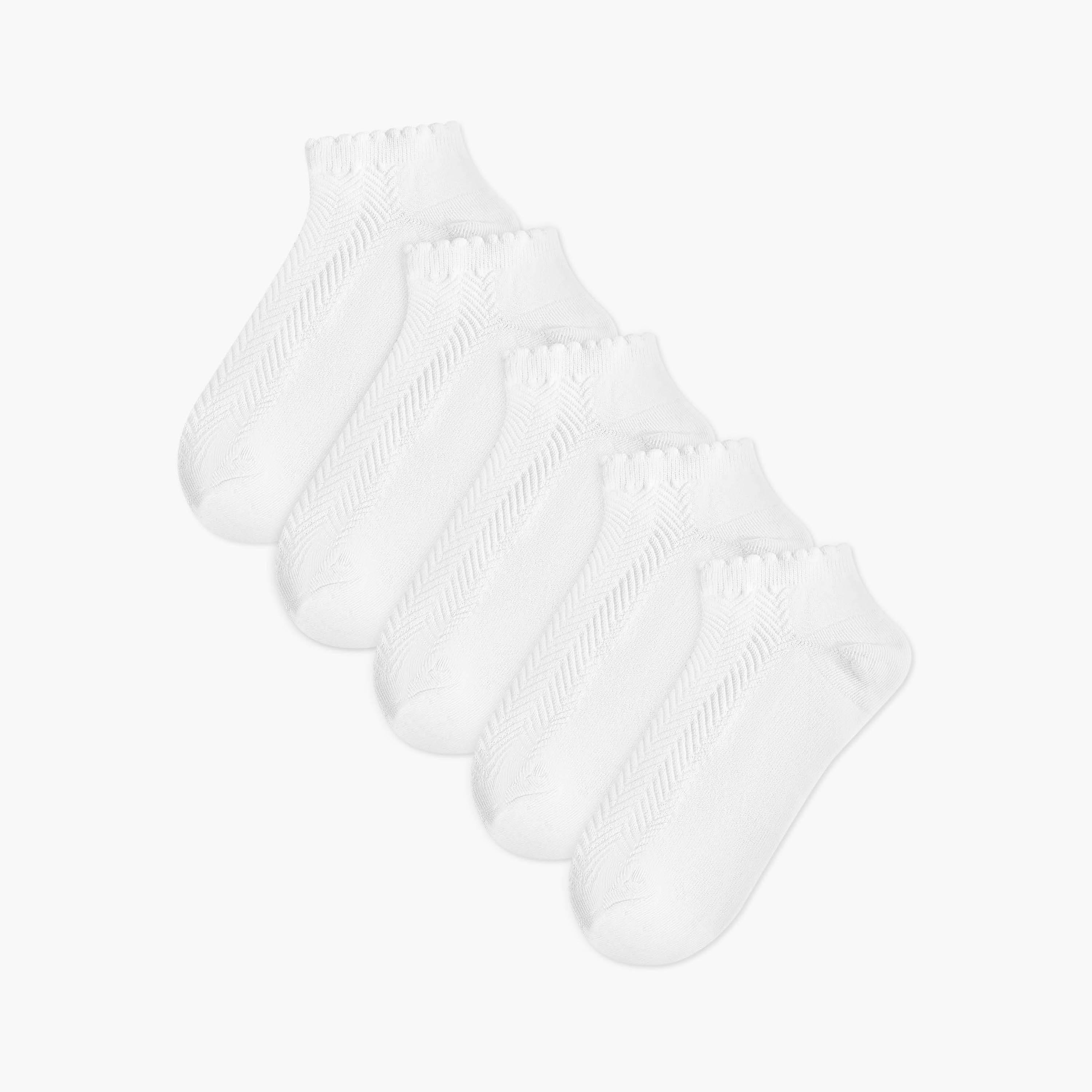 Flora Bella Pack of 5 Ankle Length Cotton Socks-women-socksandstockings-image-1