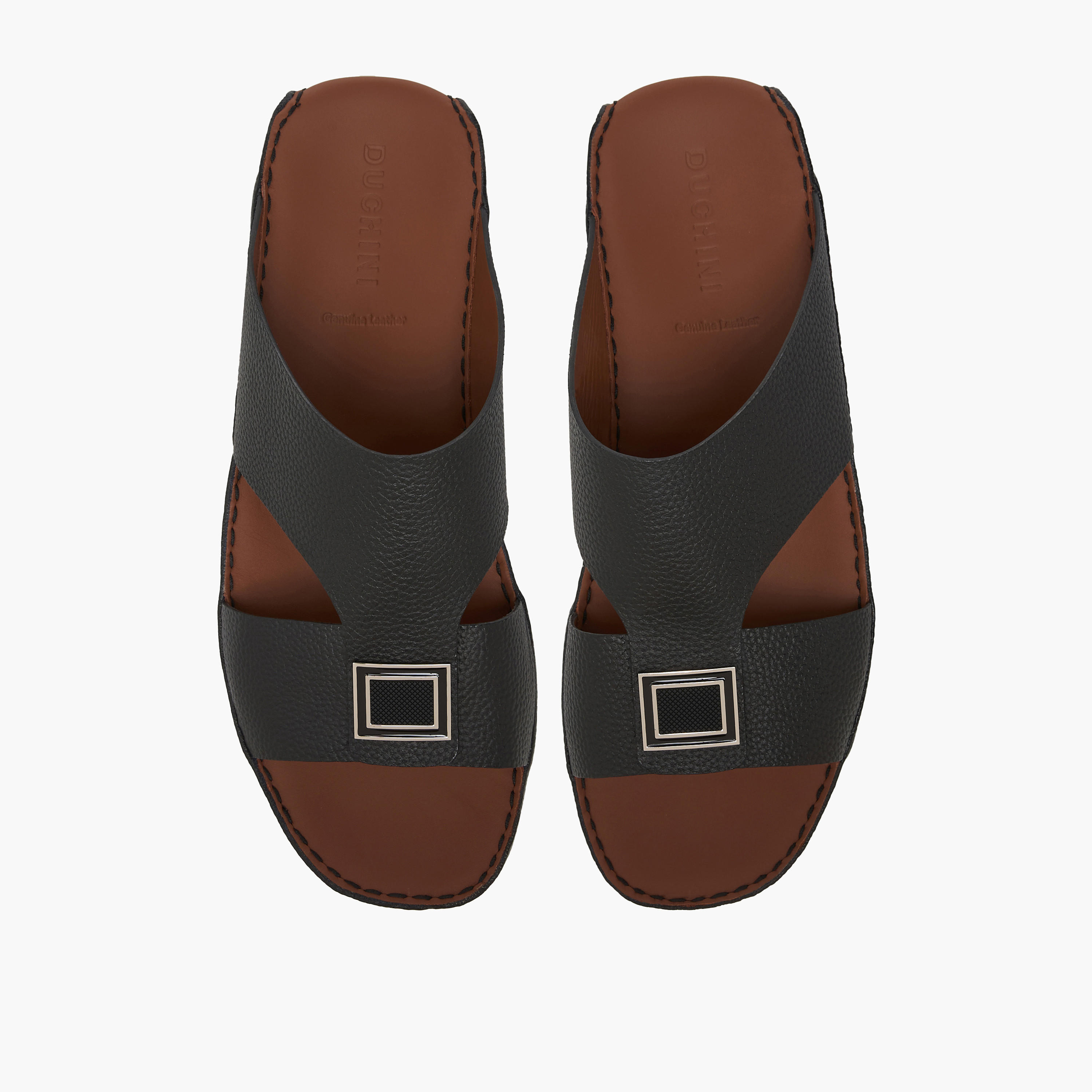 صندل عربي جلد بارز الملمس للرجال من دوتشيني-men-shoes-sandals-image-1