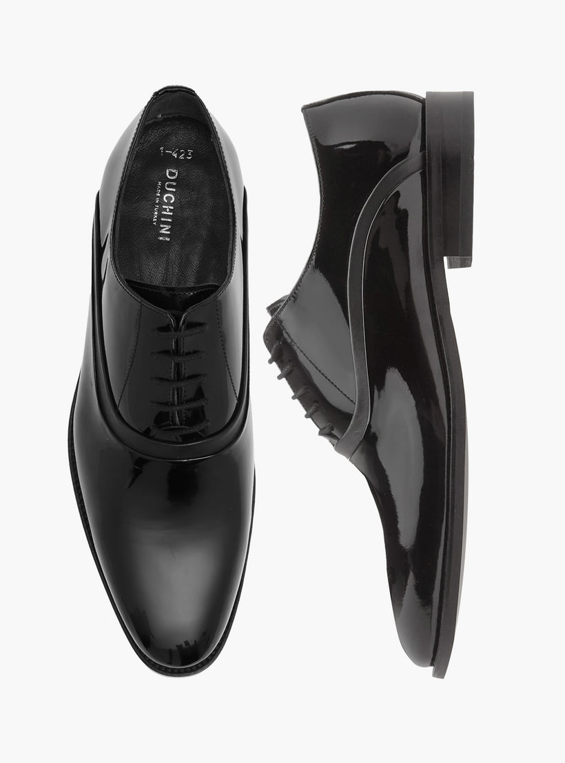 Duchini Men Genuine Leather Solid Lace-Up Oxford Shoes-men-shoes-formalshoes-image-1