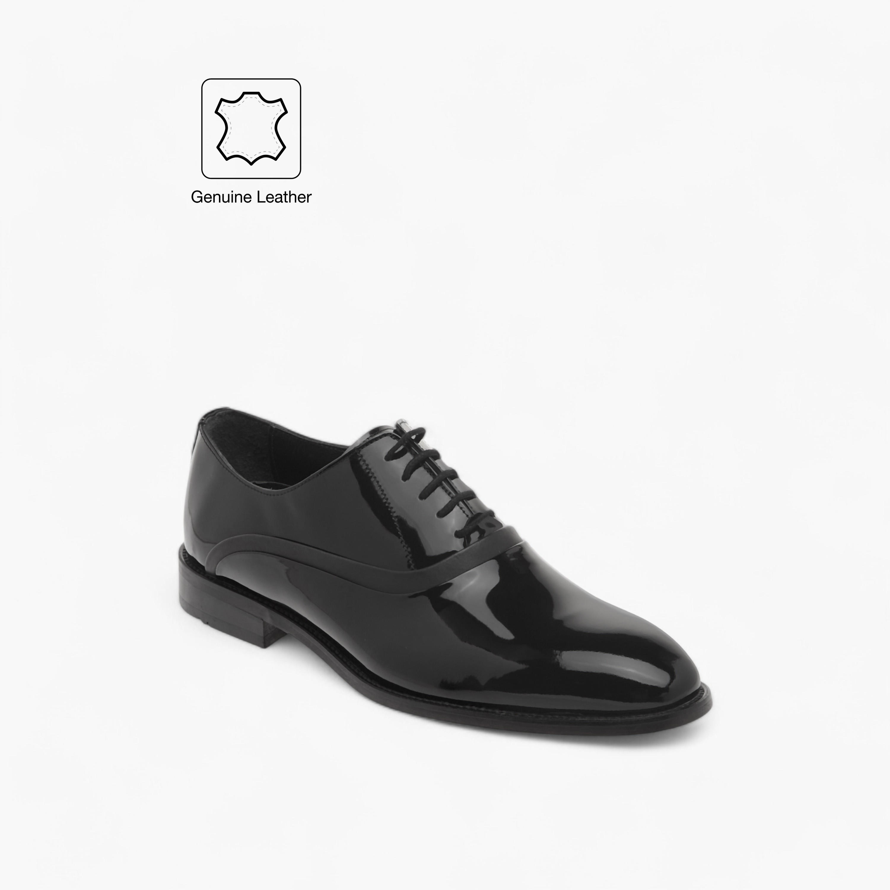 Duchini Men Genuine Leather Solid Lace-Up Oxford Shoes-men-shoes-formalshoes-image-2