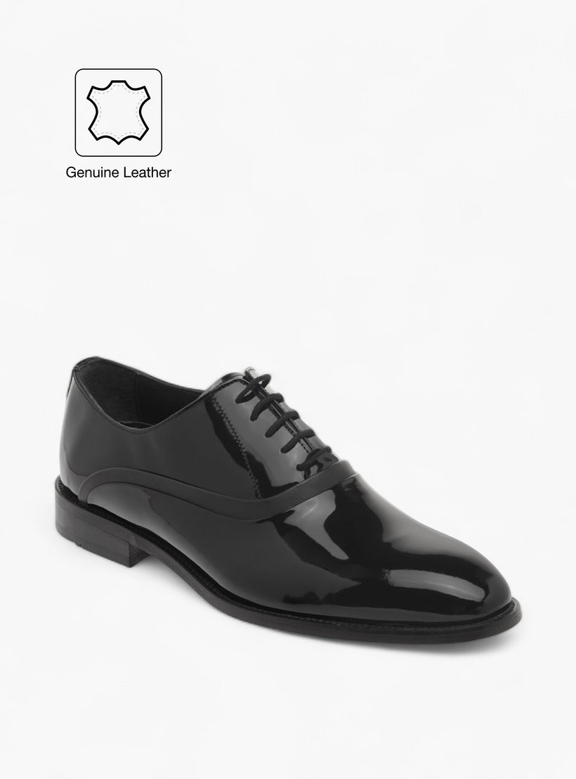 Duchini Men Genuine Leather Solid Lace-Up Oxford Shoes-men-shoes-formalshoes-image-2
