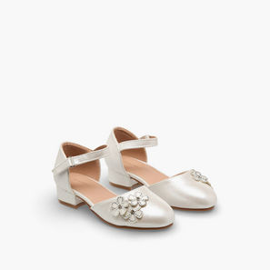 حذاء باليرينا مزين بكعب سميك للبنات من فلورا بيلا-girls-shoes-maryjanes-image-1