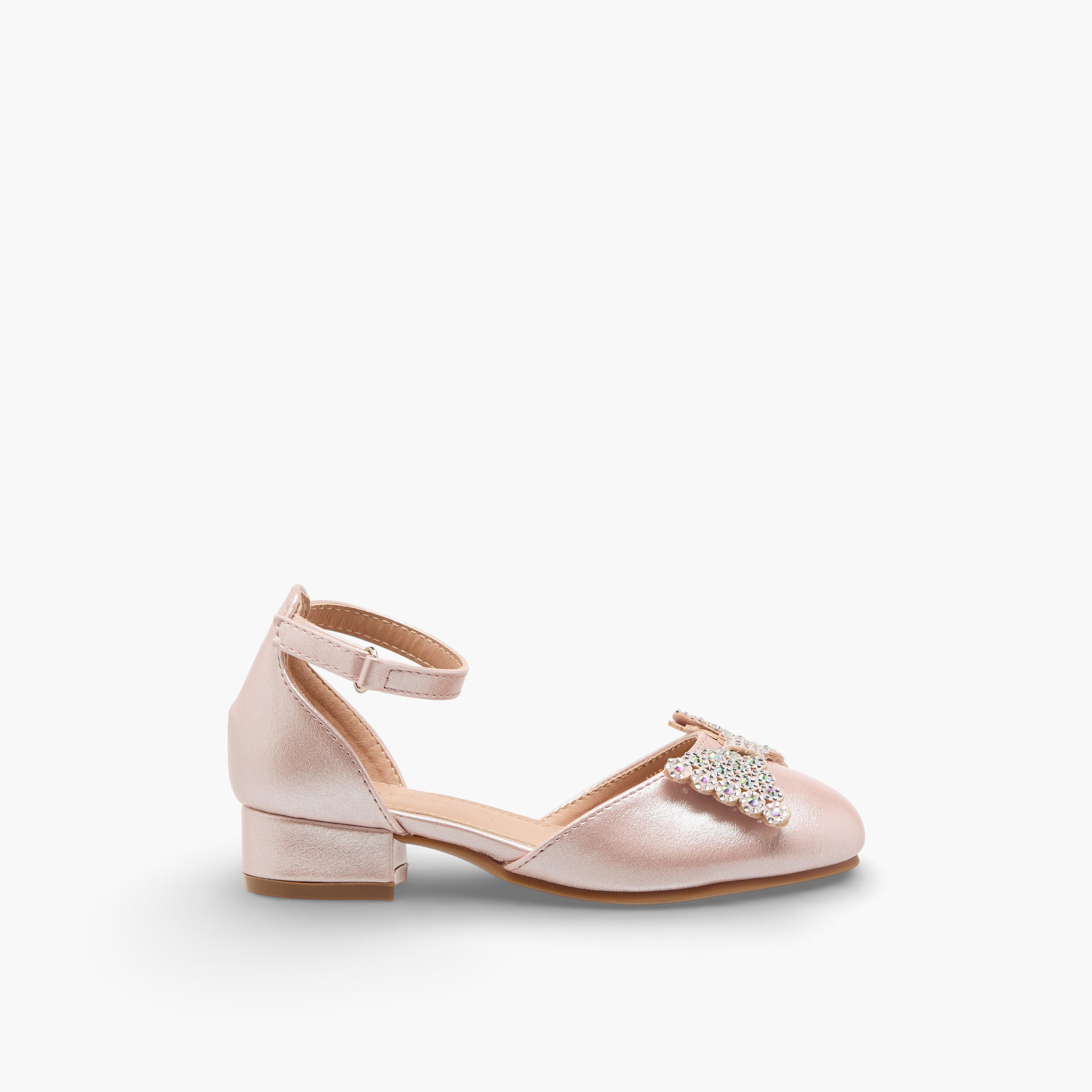Flora Bella Girls Embellished Bow Ballerina with Block Heel-girls-shoes-maryjanes-image-3