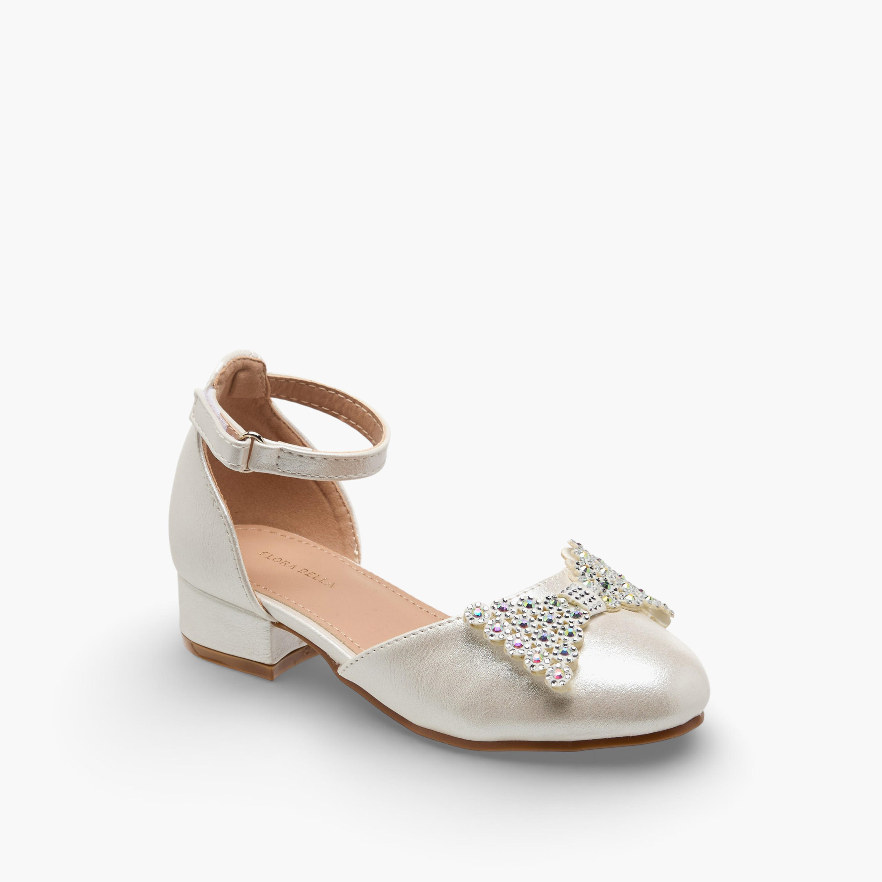 Flora Bella Girls Embellished Bow Ballerina with Block Heel-girls-shoes-maryjanes-image-2