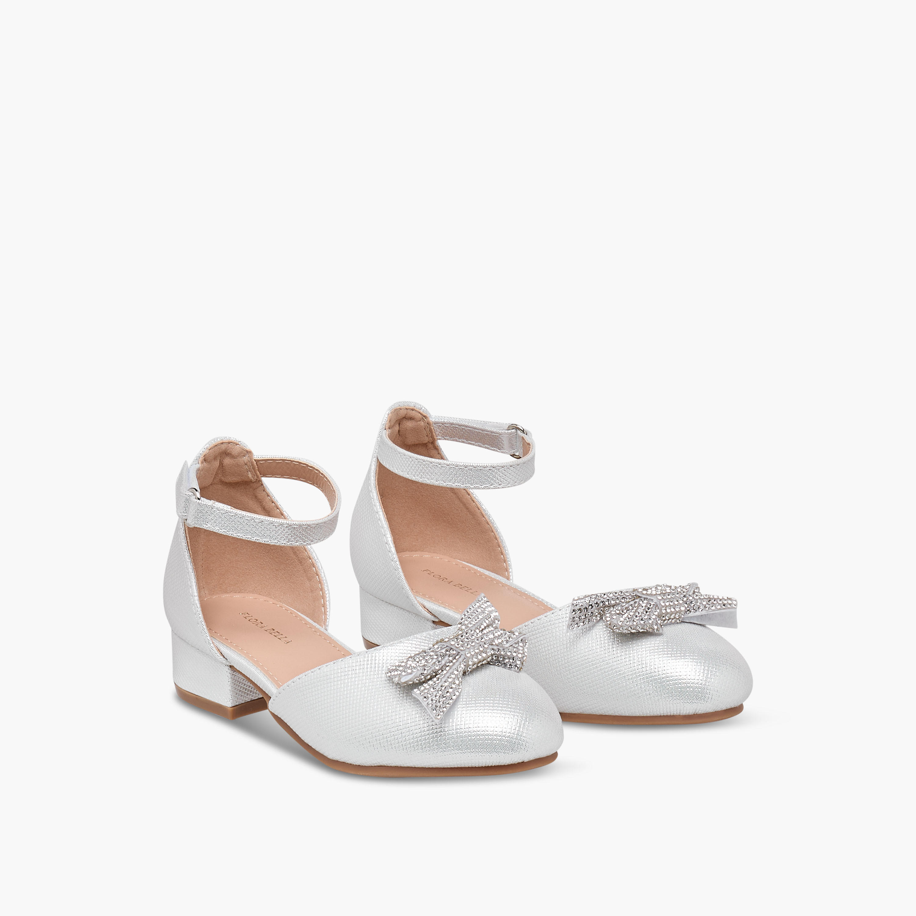 حذاء بكعب سميك وحزام كاحل للبنات من فلورا بيلا-girls-shoes-ballerinas-image-1