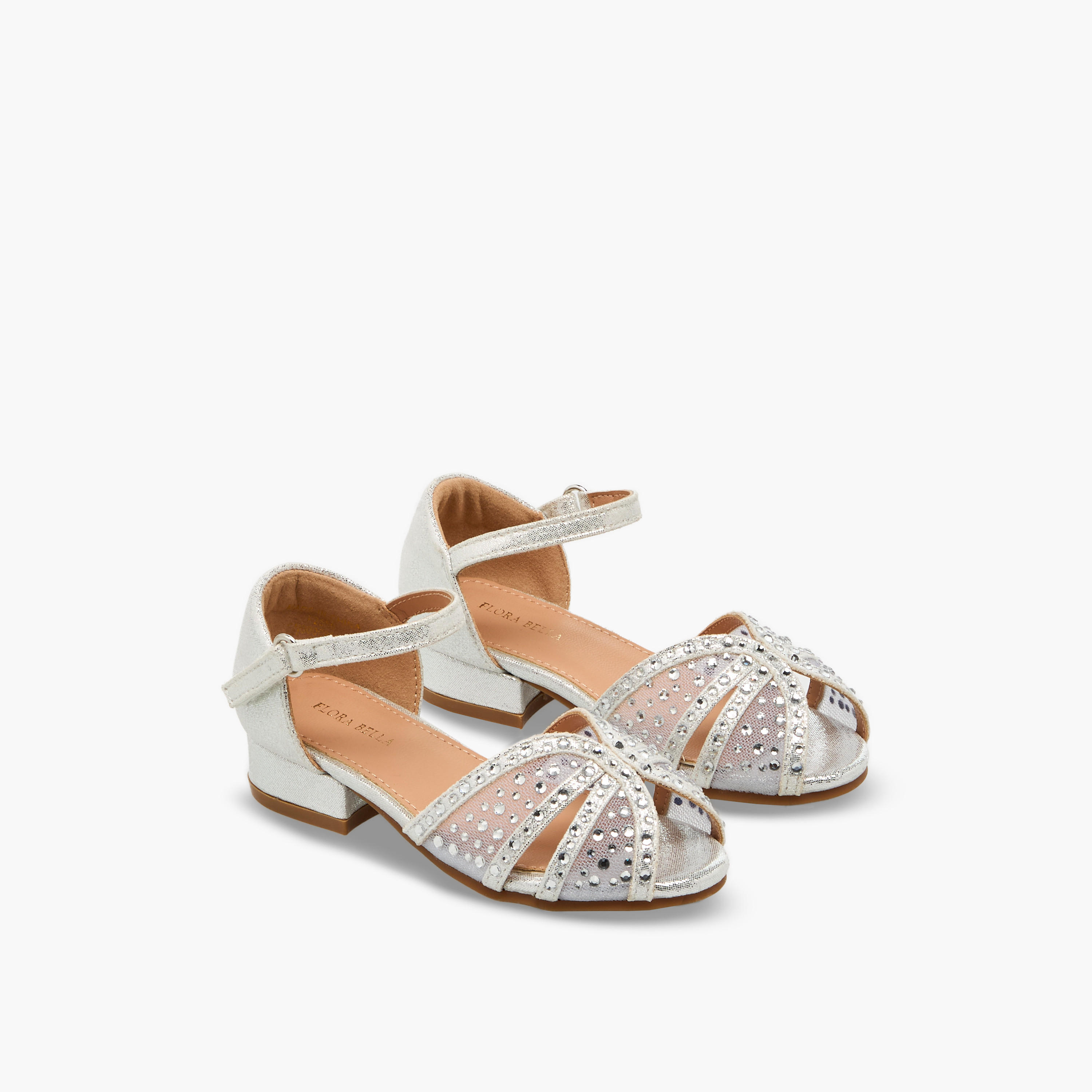 صندل مزين بكعب سميك للبنات من فلورا بيلا-girls-shoes-sandals-image-1