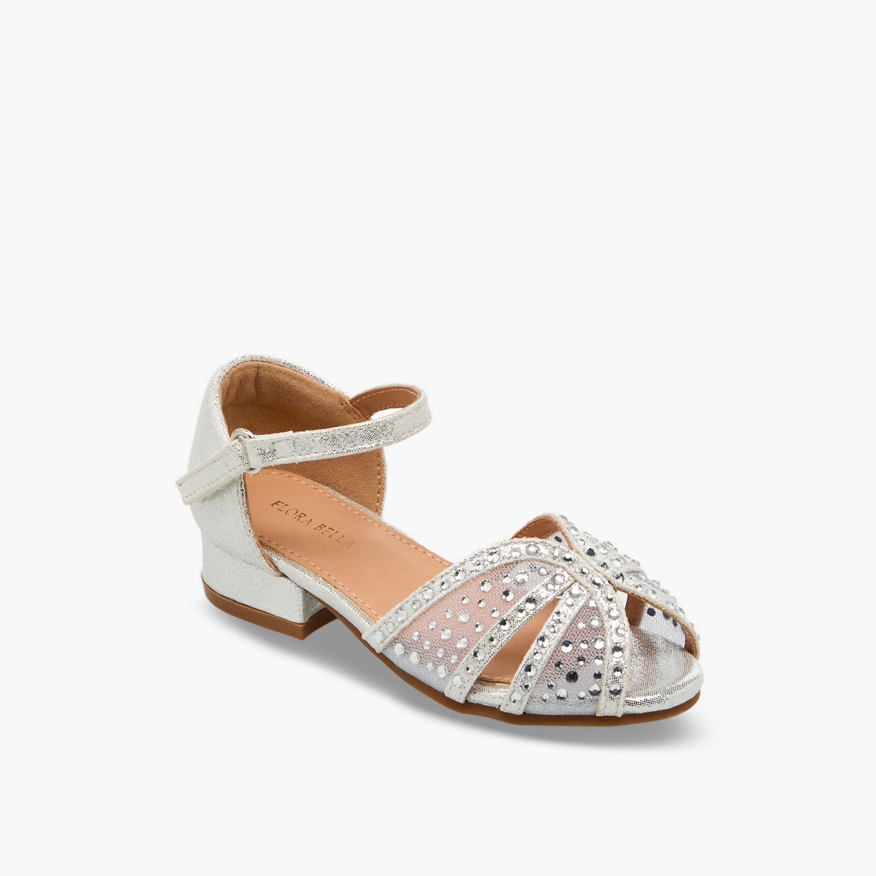 صندل مزين بكعب سميك للبنات من فلورا بيلا-girls-shoes-sandals-image-2