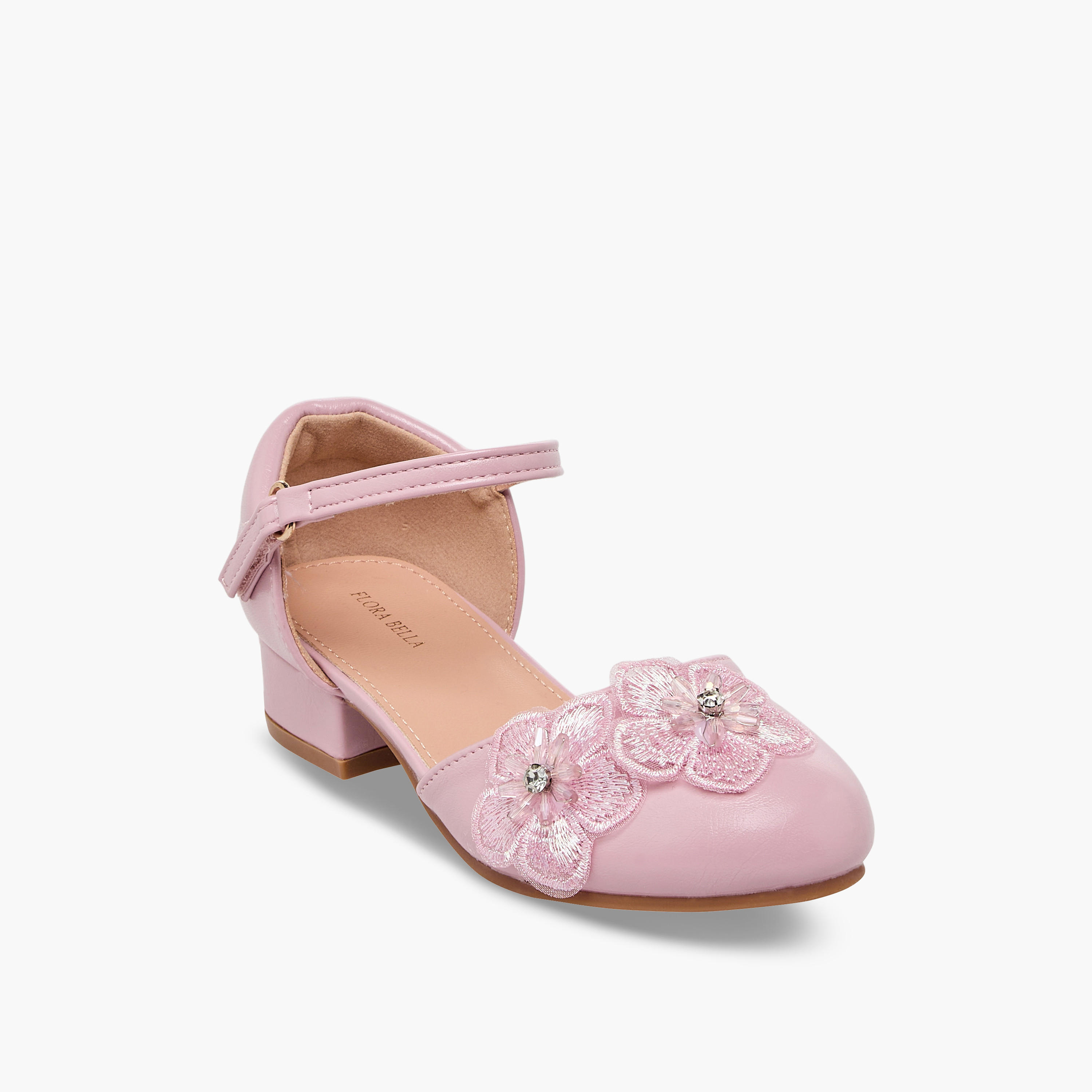 Flora Bella Girls Block Heel Ballerina Shoes-girls-shoes-ballerinas-image-2