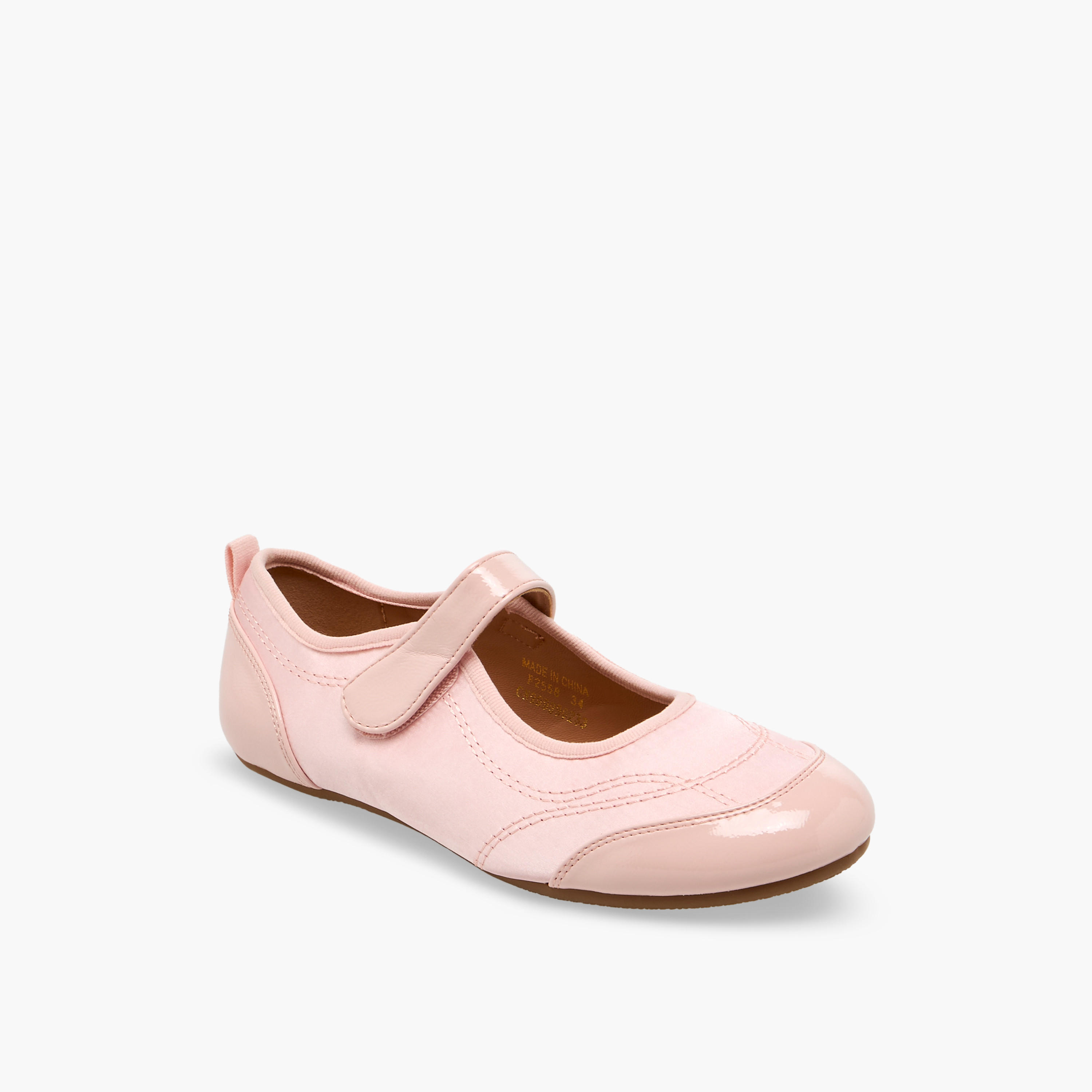 Flora Bella Girls Stitch Detail Hook & Loop Mary Jane Shoes-girls-shoes-maryjanes-image-2