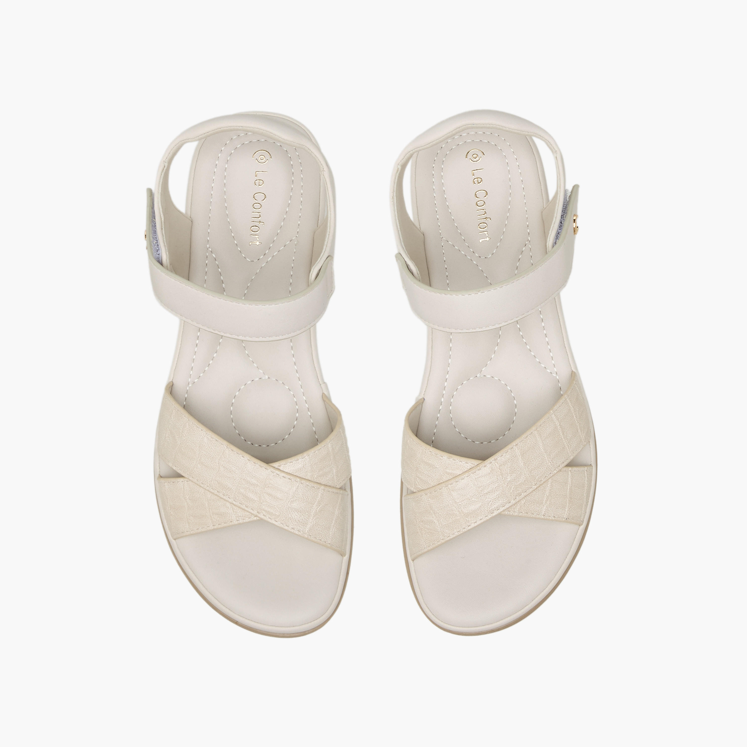 Le Confort Women Hook & Loop Strap Sandals-women-shoes-flats-sandals-image-1