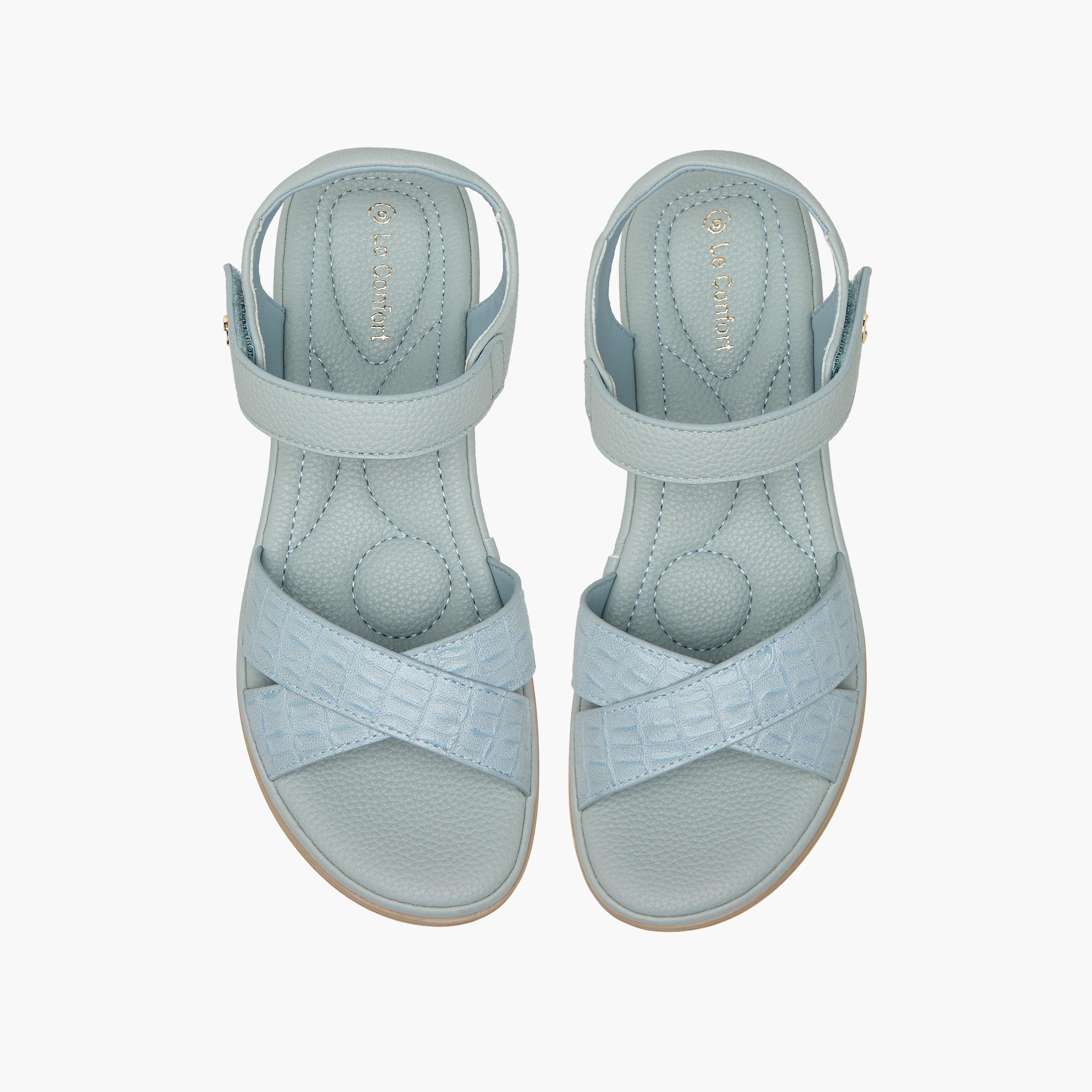 Le Confort Women Hook & Loop Strap Sandals-women-shoes-flats-sandals-image-1