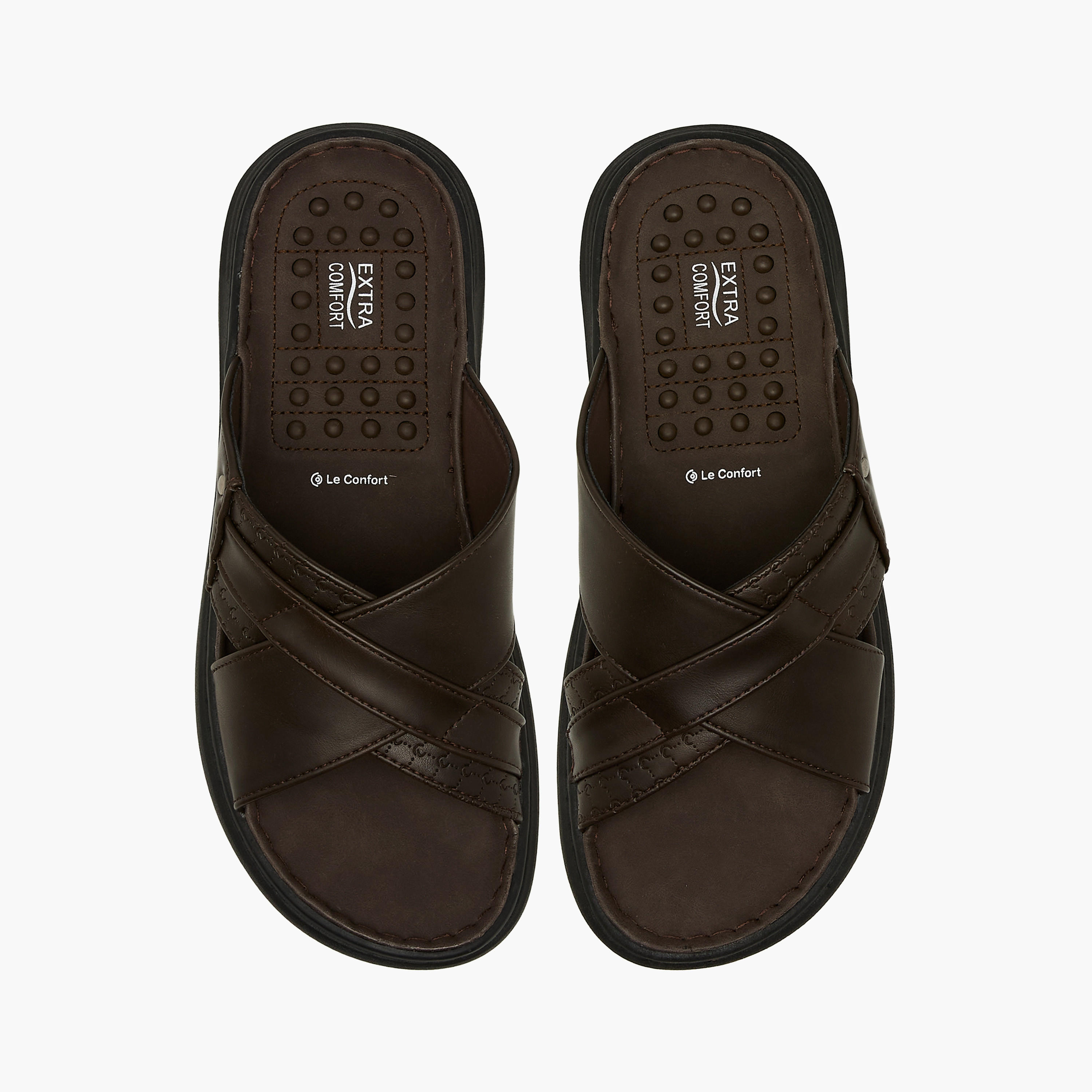 صندل رجالي بحزام متقاطع من لو كونفورت-men-shoes-sandals-image-1
