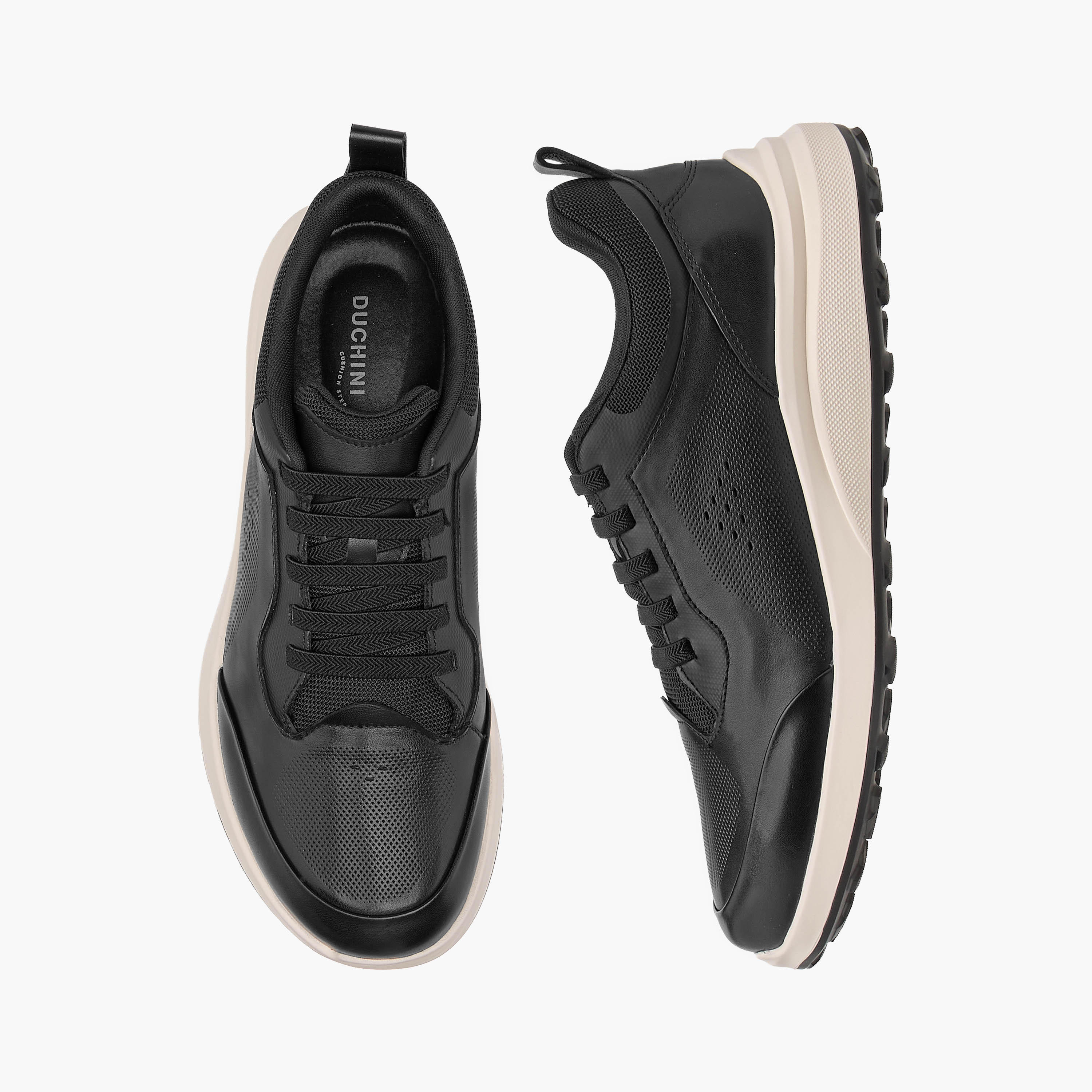 Duchini Men Perforated Genuine Leather Sneakers-men-shoes-sneakers-image-1