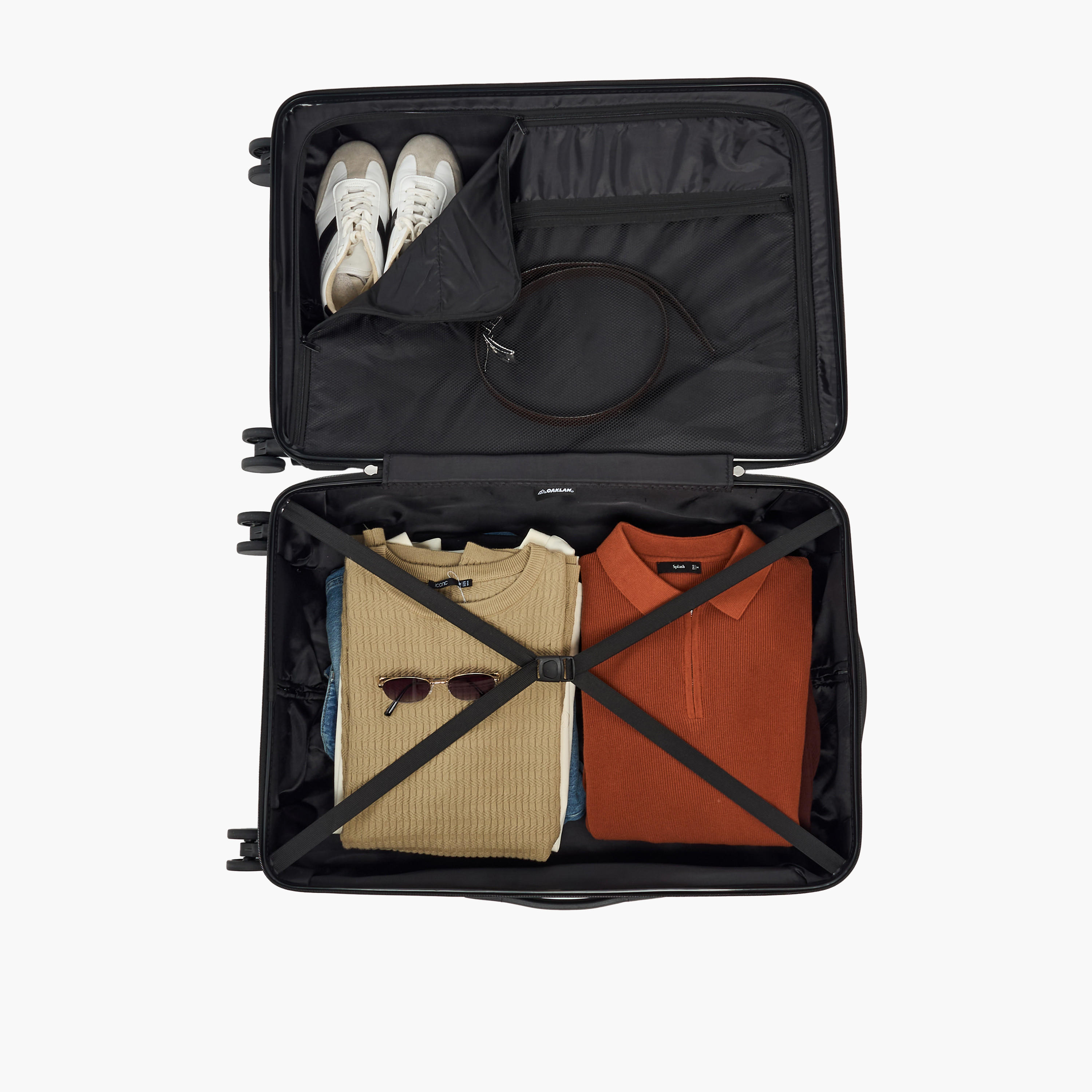 Oaklan by Shoexpress Textured Hardcase Luggage Trolley with Retractable Handle - Cabin-travel-luggagesandbags-luggage-image-12