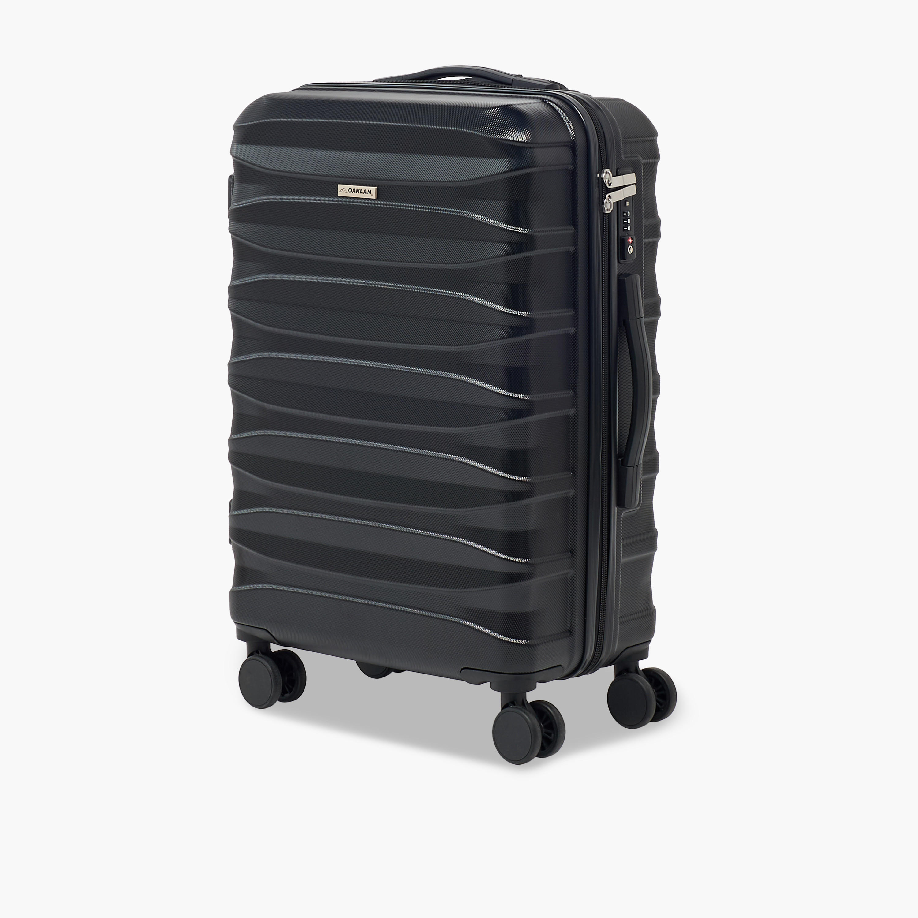 Oaklan by Shoexpress Textured Hardcase Luggage Trolley with Retractable Handle - Cabin-travel-luggagesandbags-luggage-image-16